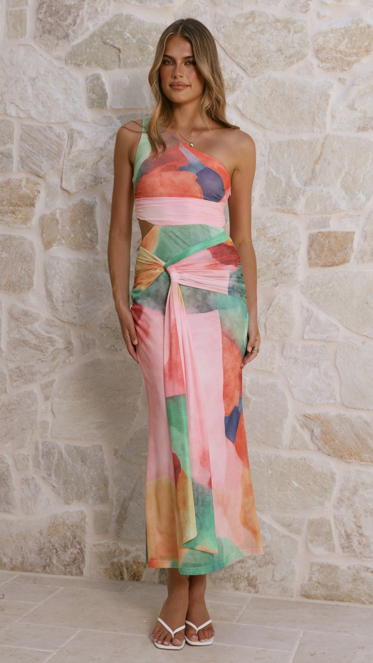 Kourt Maxi Dress - Multi Abstract - Billy J