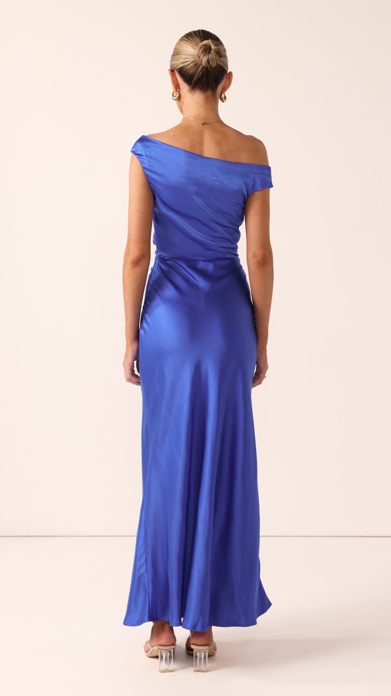 Auria Off Shoulder Maxi Dress - Royal Blue - Billy J