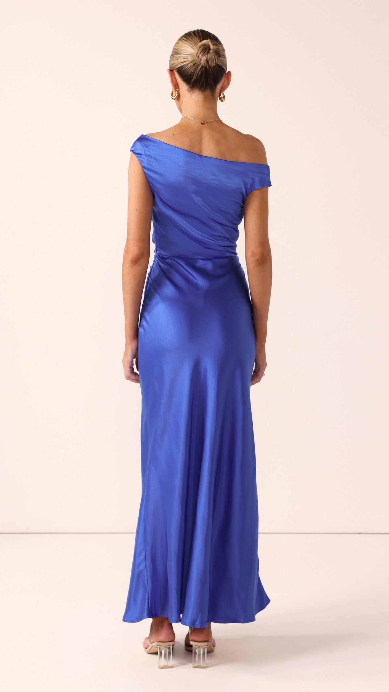 Auria Off Shoulder Maxi Dress - Royal Blue - Billy J