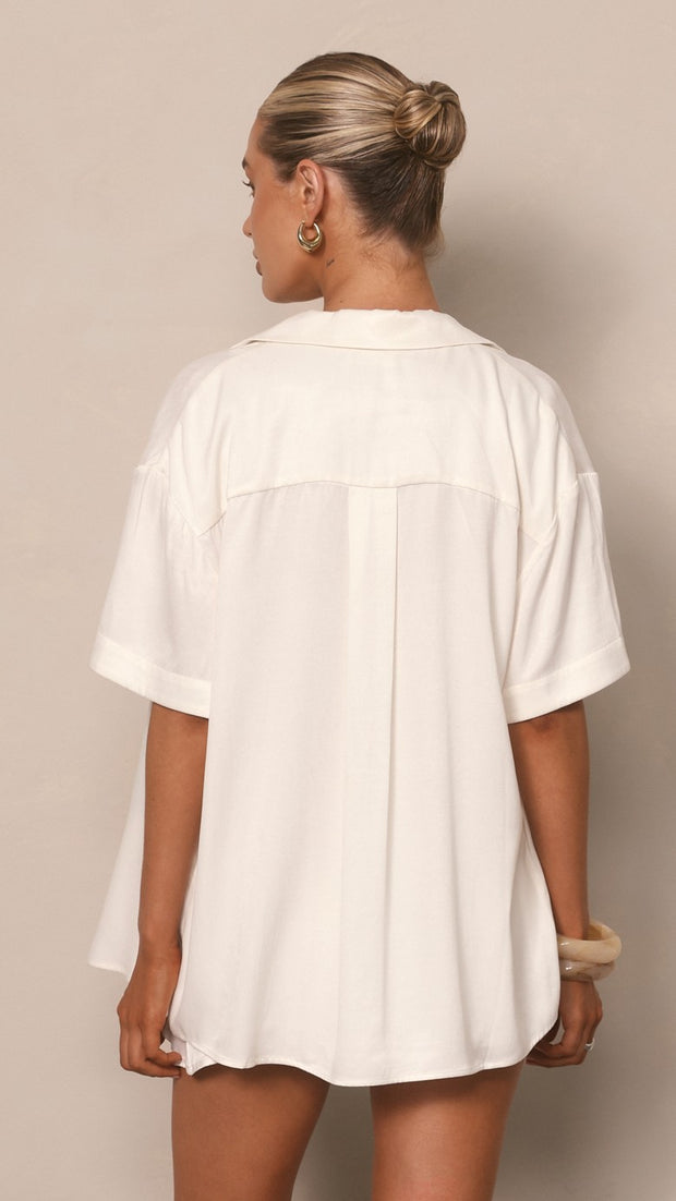 Tamika Short Sleeve Shirt - White - Billy J