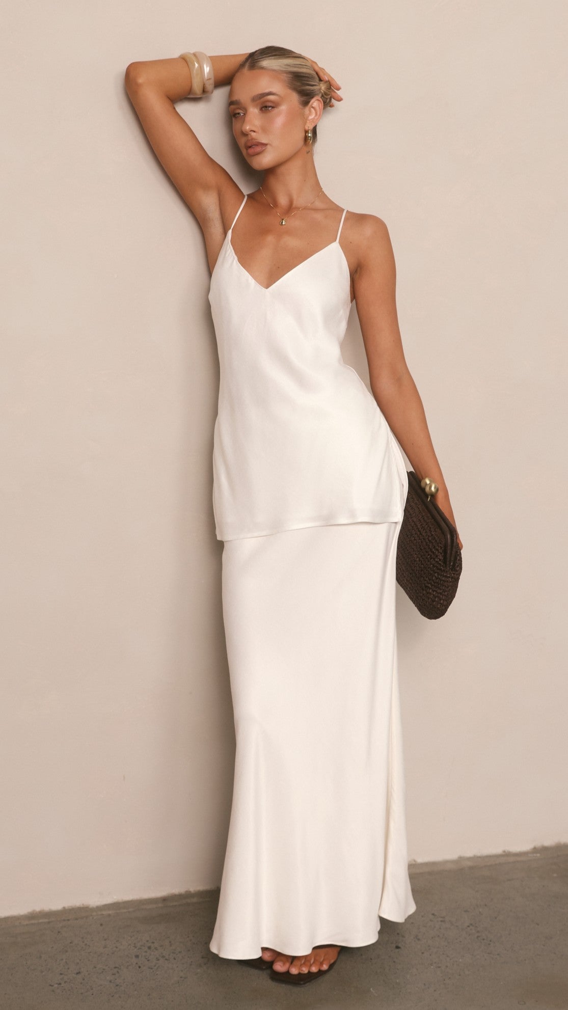 Celeste Maxi Skirt - White - Billy J