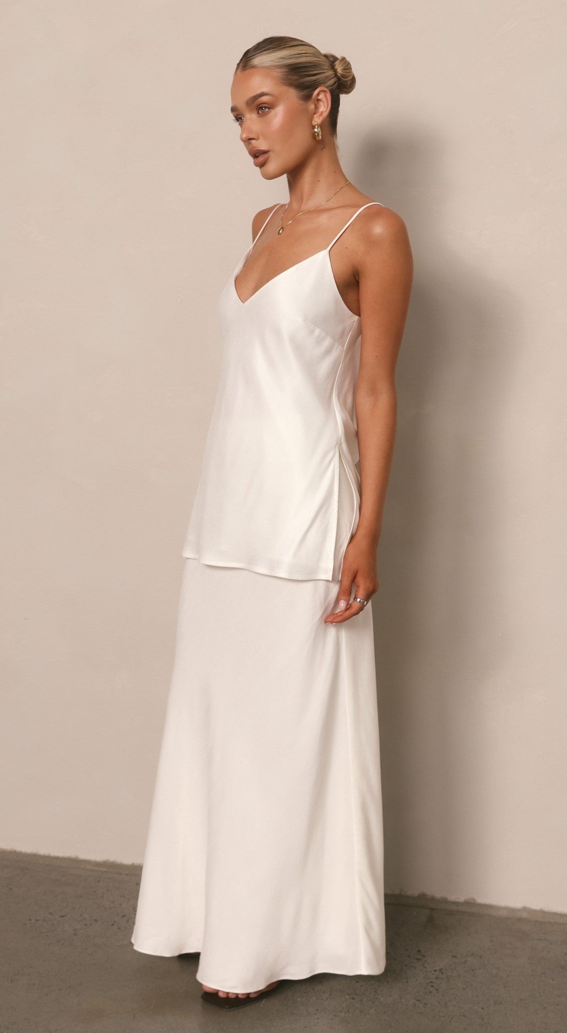 Celeste Maxi Skirt - White - Billy J