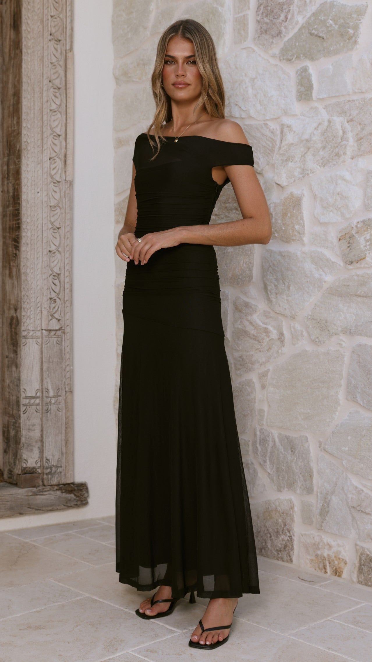 Malayah Maxi Dress - Black - Billy J
