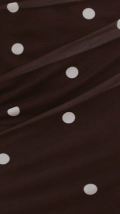 Zariah Mini Dress - Brown / White Polka Dot - Billy J