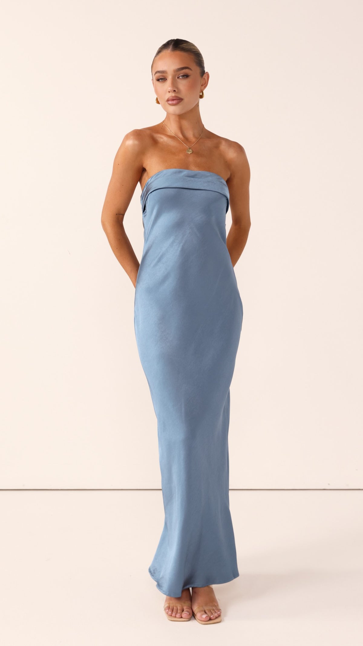 Gisele Maxi Dress - Steel Blue - Billy J