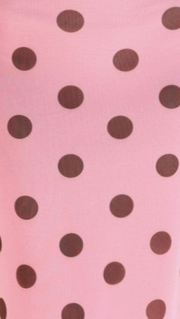 Kya Maxi Dress - Pink / Brown Polka - Billy J
