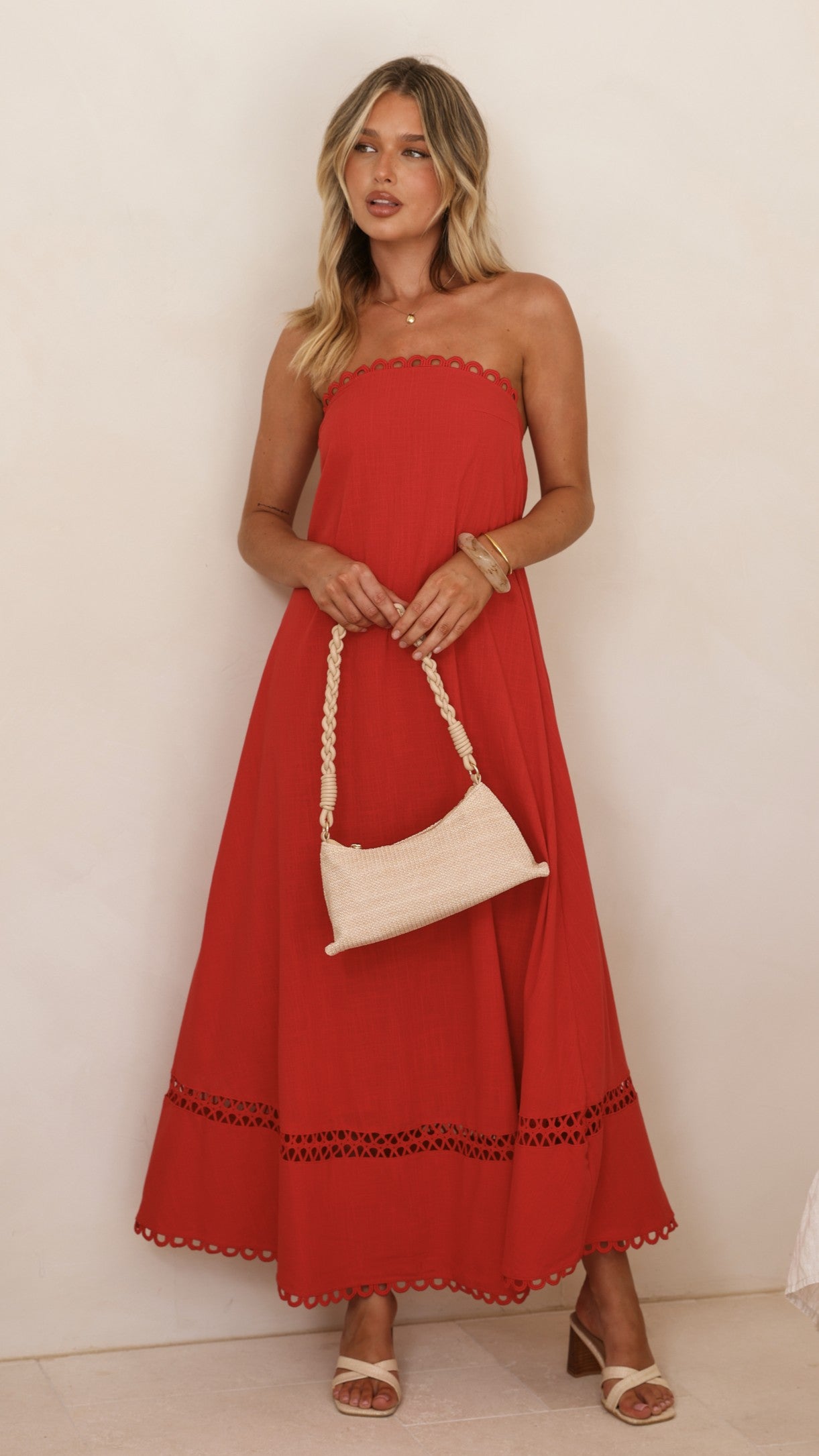 Sandra Maxi Dress - Red - Billy J