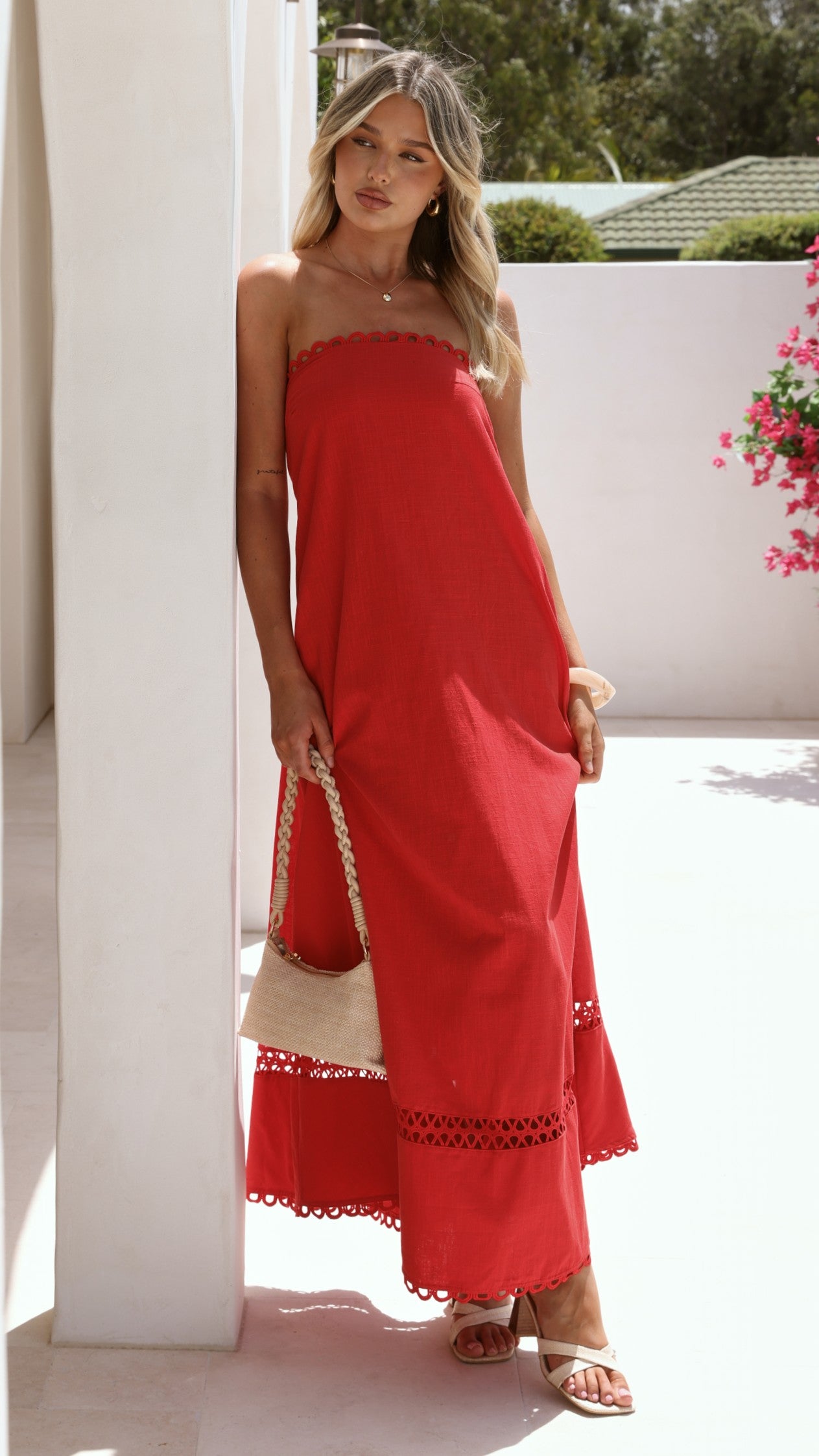 Sandra Maxi Dress - Red - Billy J