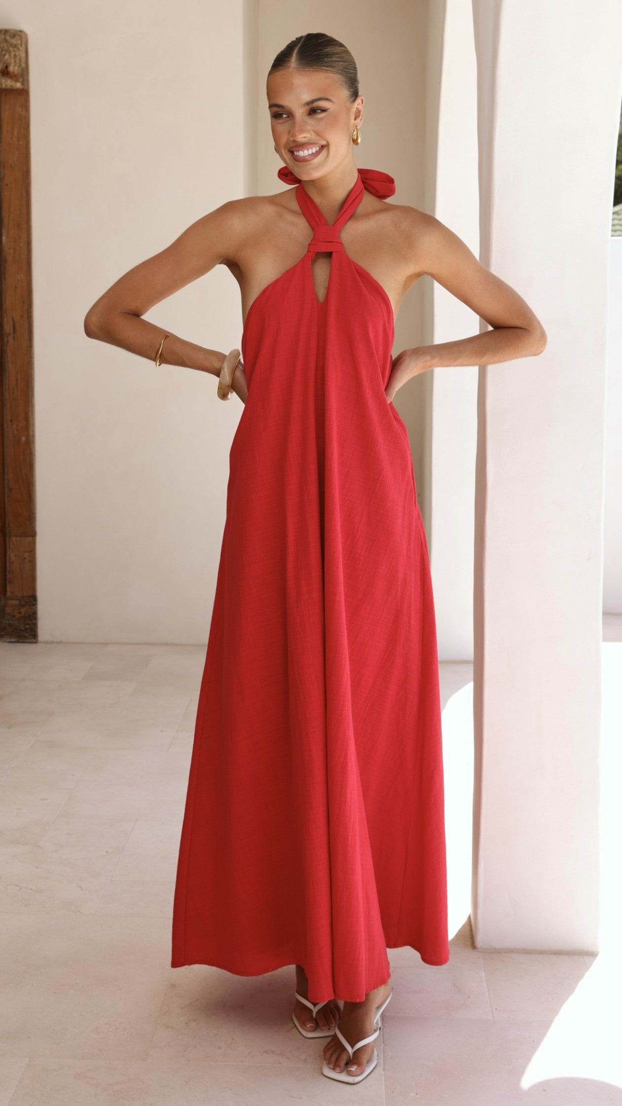 Tavia Maxi Dress - Red - Billy J