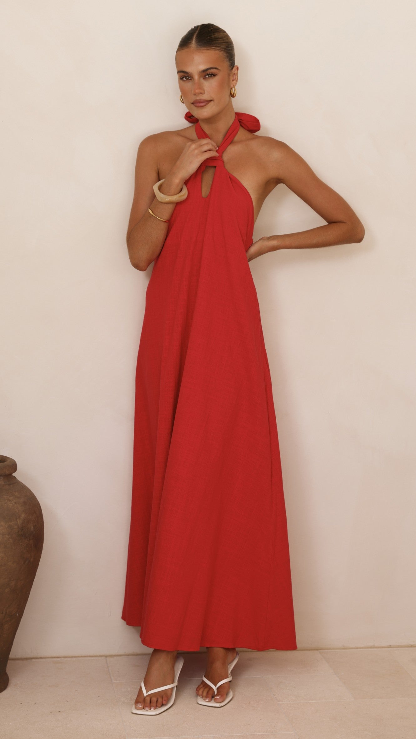Tavia Maxi Dress - Red - Billy J