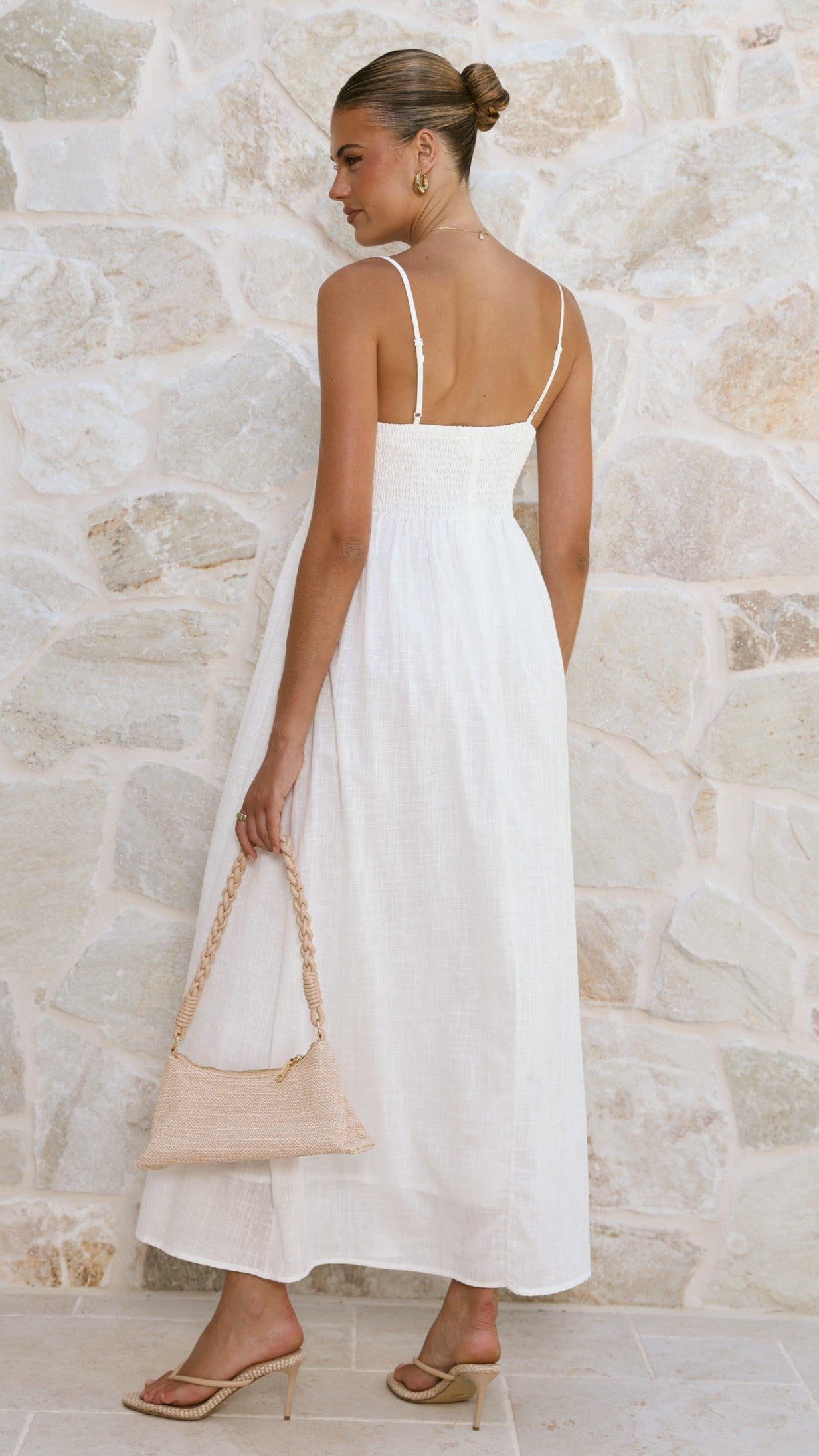 Stayla Maxi Dress - White - Billy J