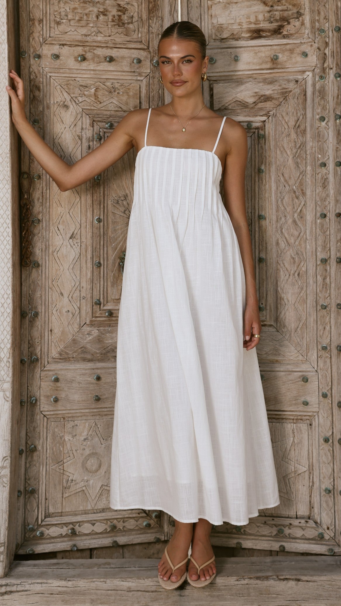 Stayla Maxi Dress - White - Billy J