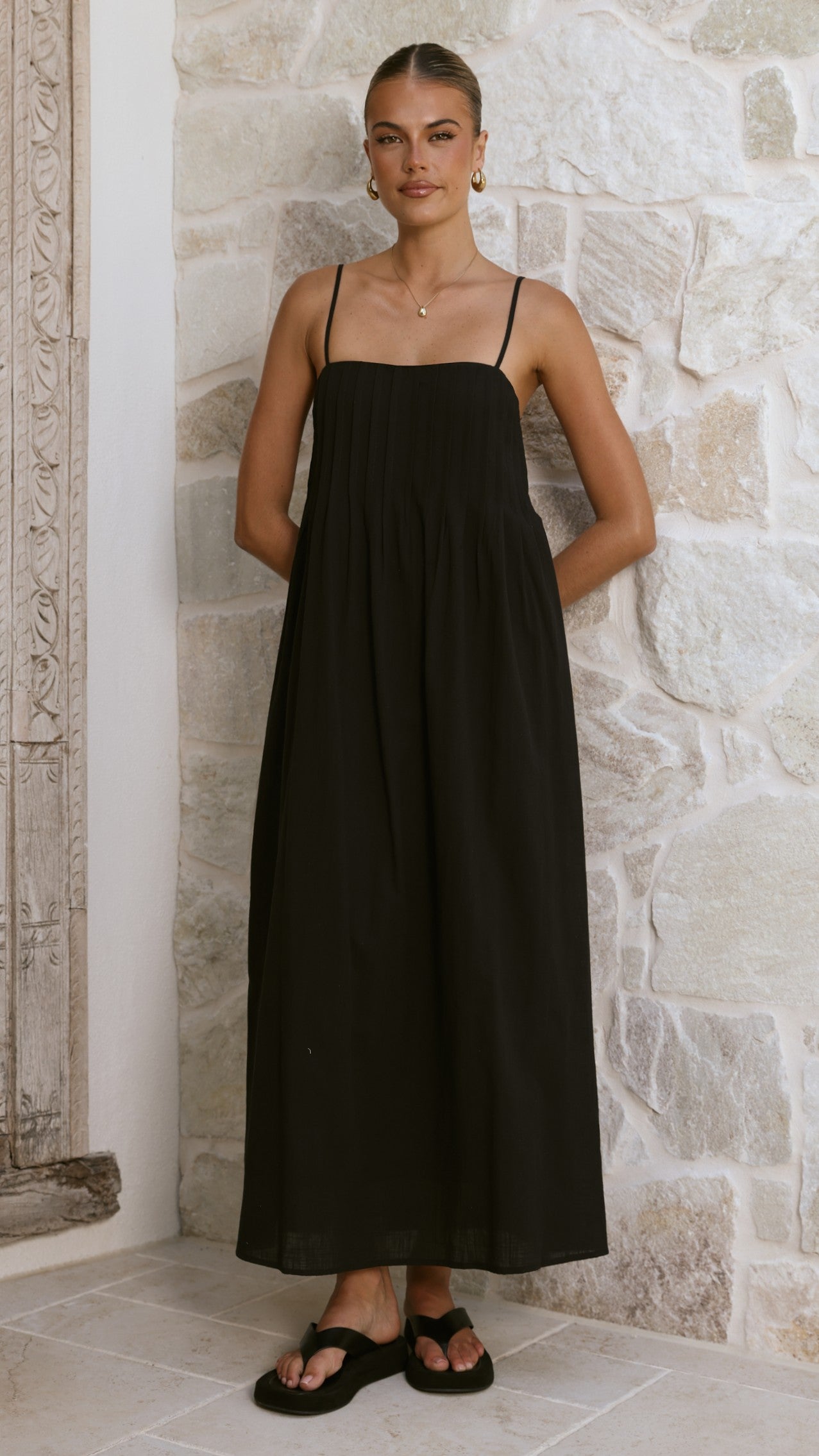 Stayla Maxi Dress - Black - Billy J