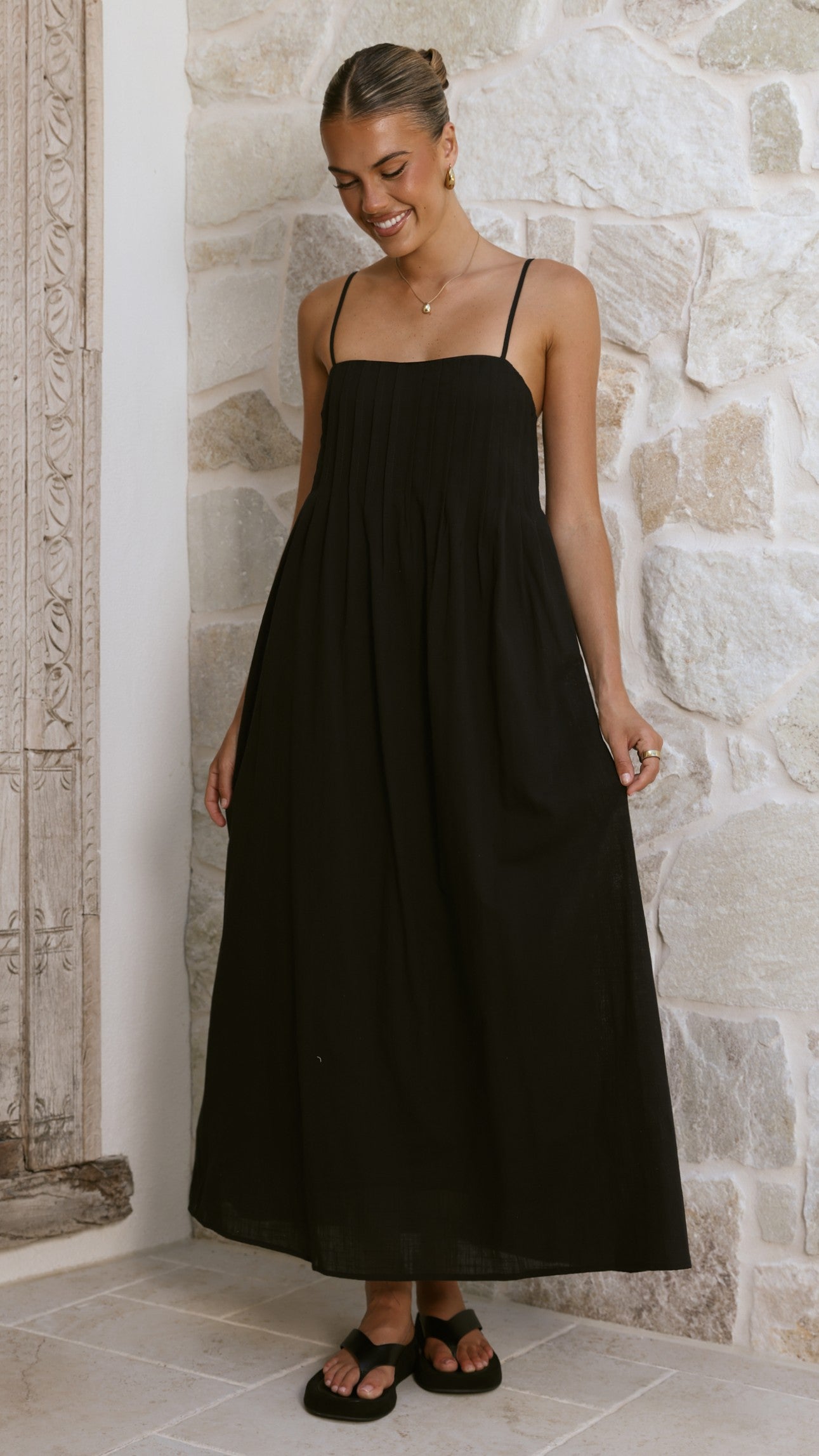 Stayla Maxi Dress - Black - Billy J