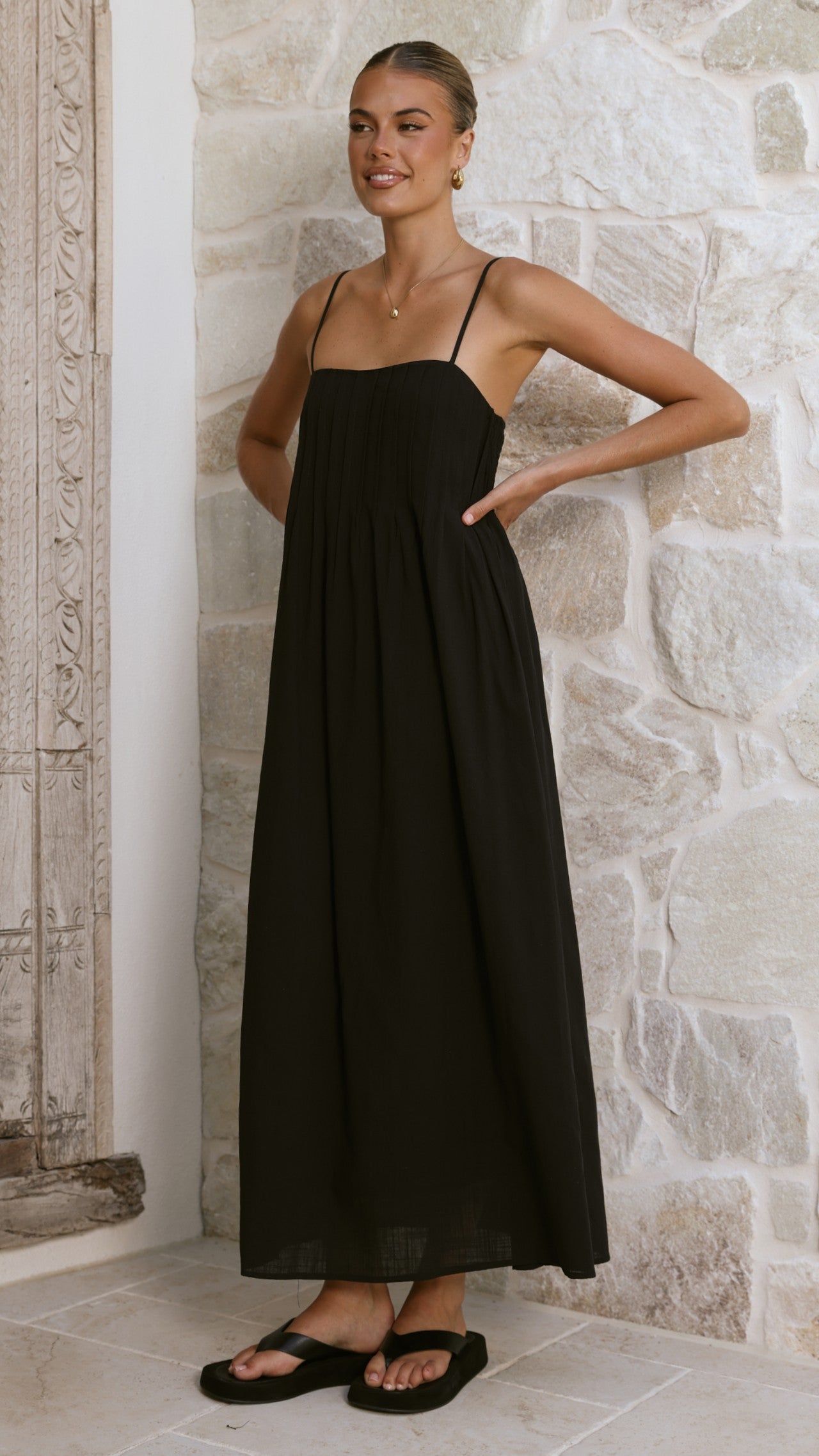 Stayla Maxi Dress - Black - Billy J