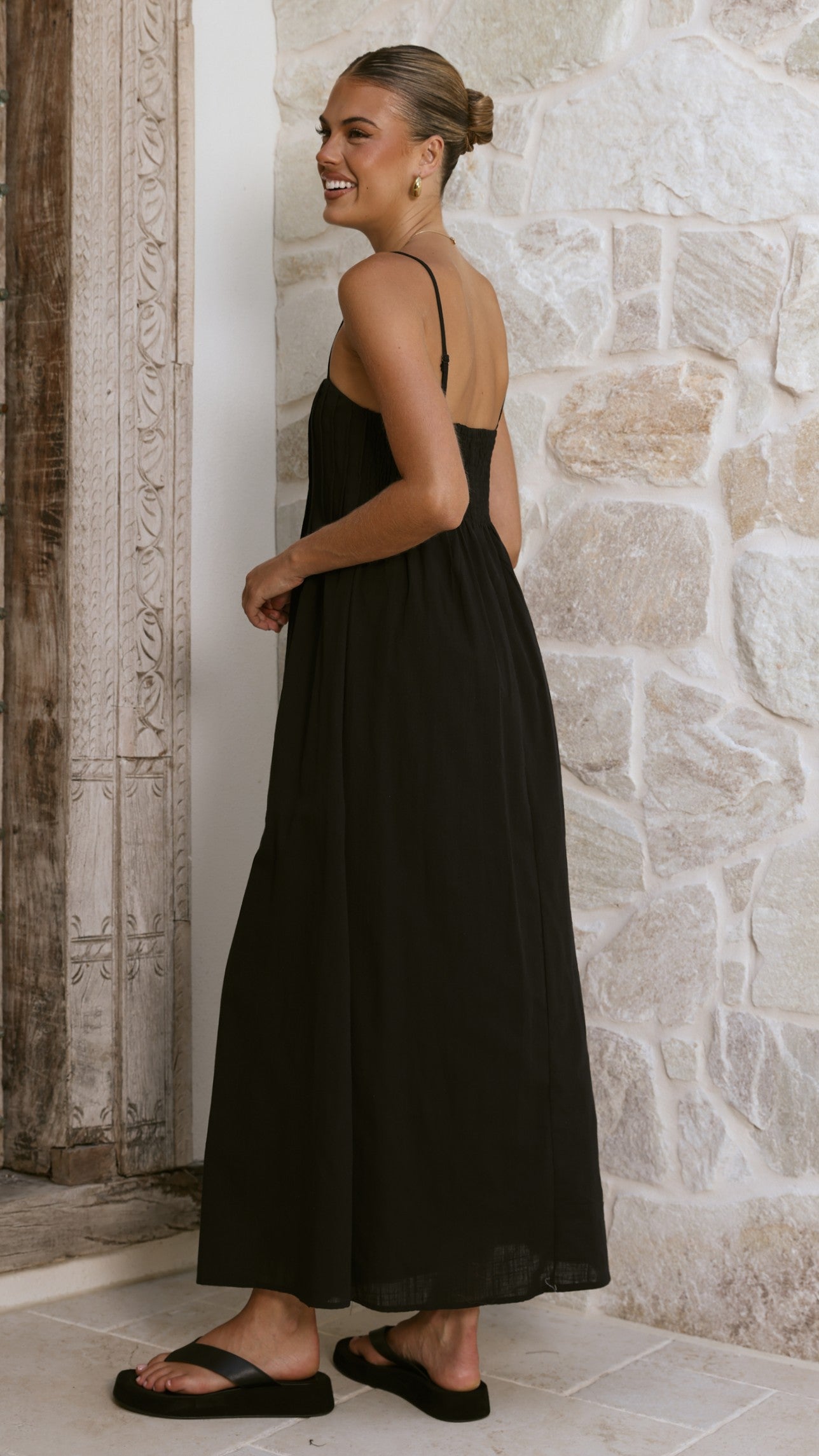 Stayla Maxi Dress - Black - Billy J