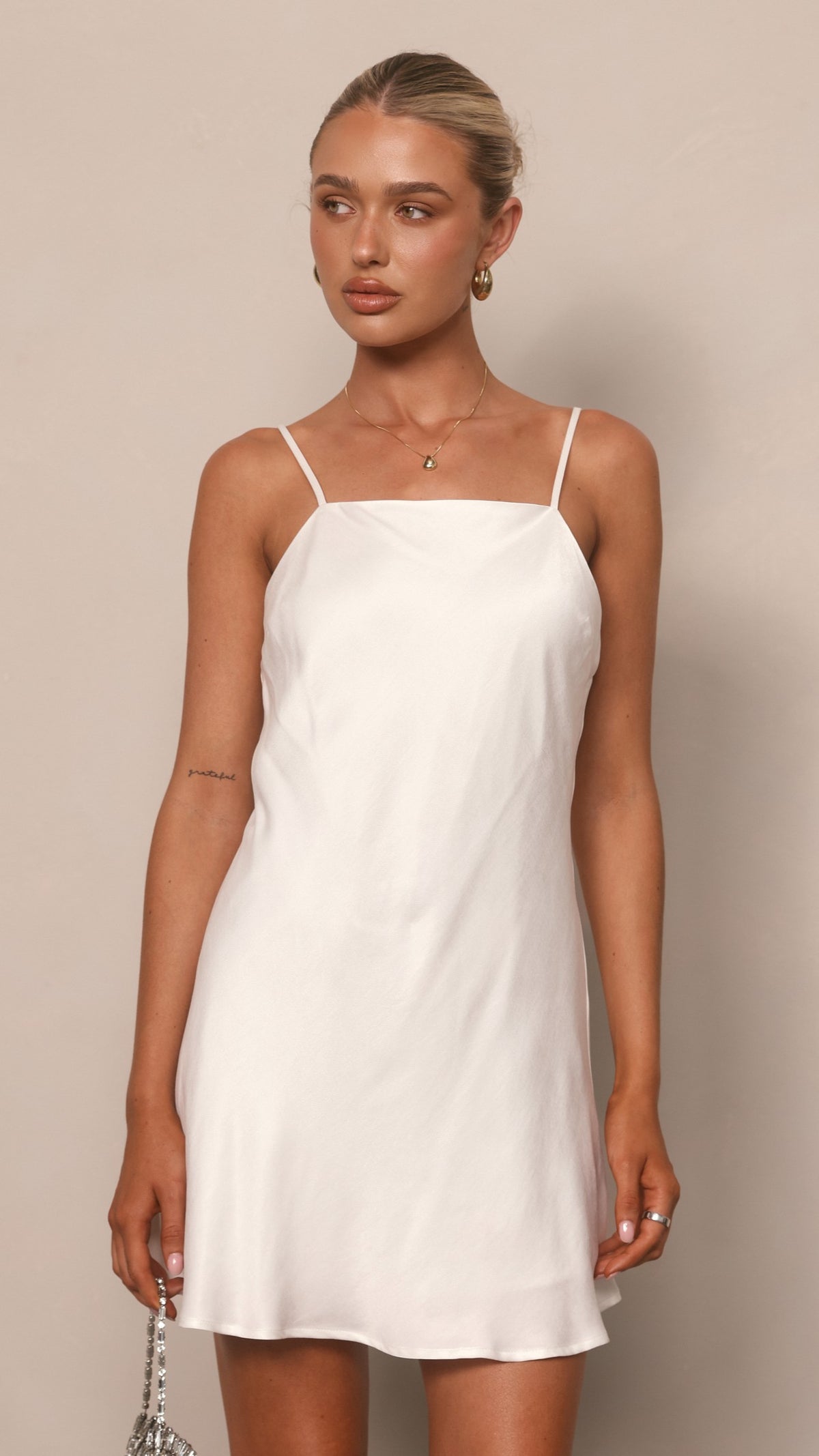 Laura Mini Dress - White - Billy J