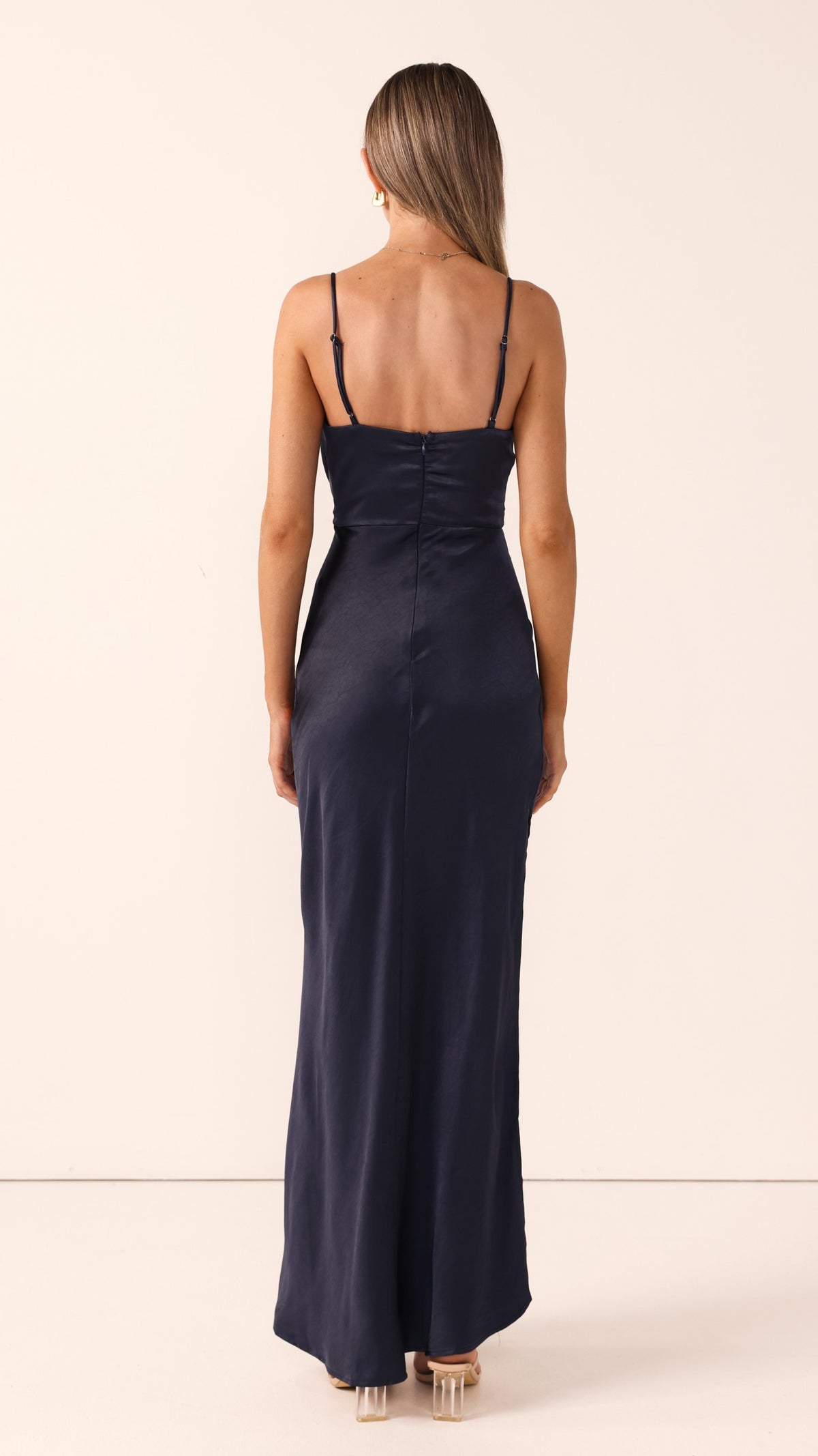 Yasmeen Tie Front Maxi Dress - Navy - Billy J