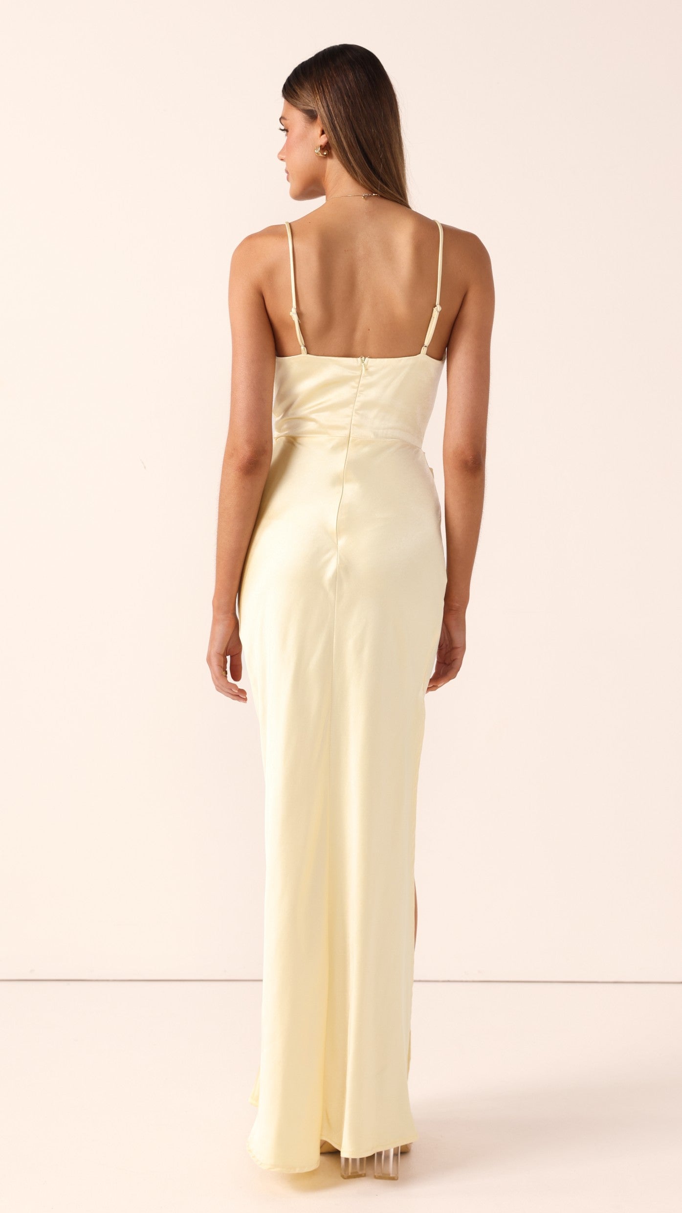 Yasmeen Tie Front Maxi Dress - Yellow - Billy J