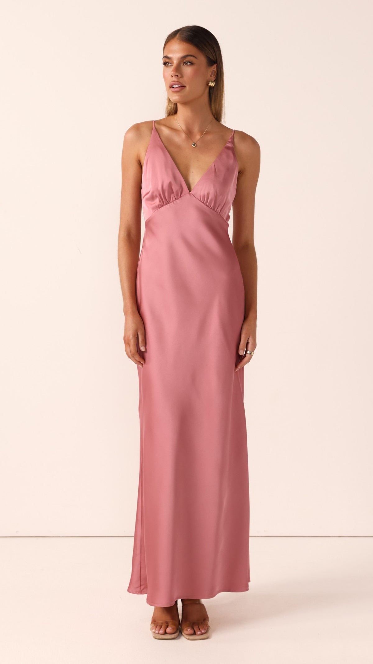 Ziah Maxi Dress - Baked Rose - Billy J