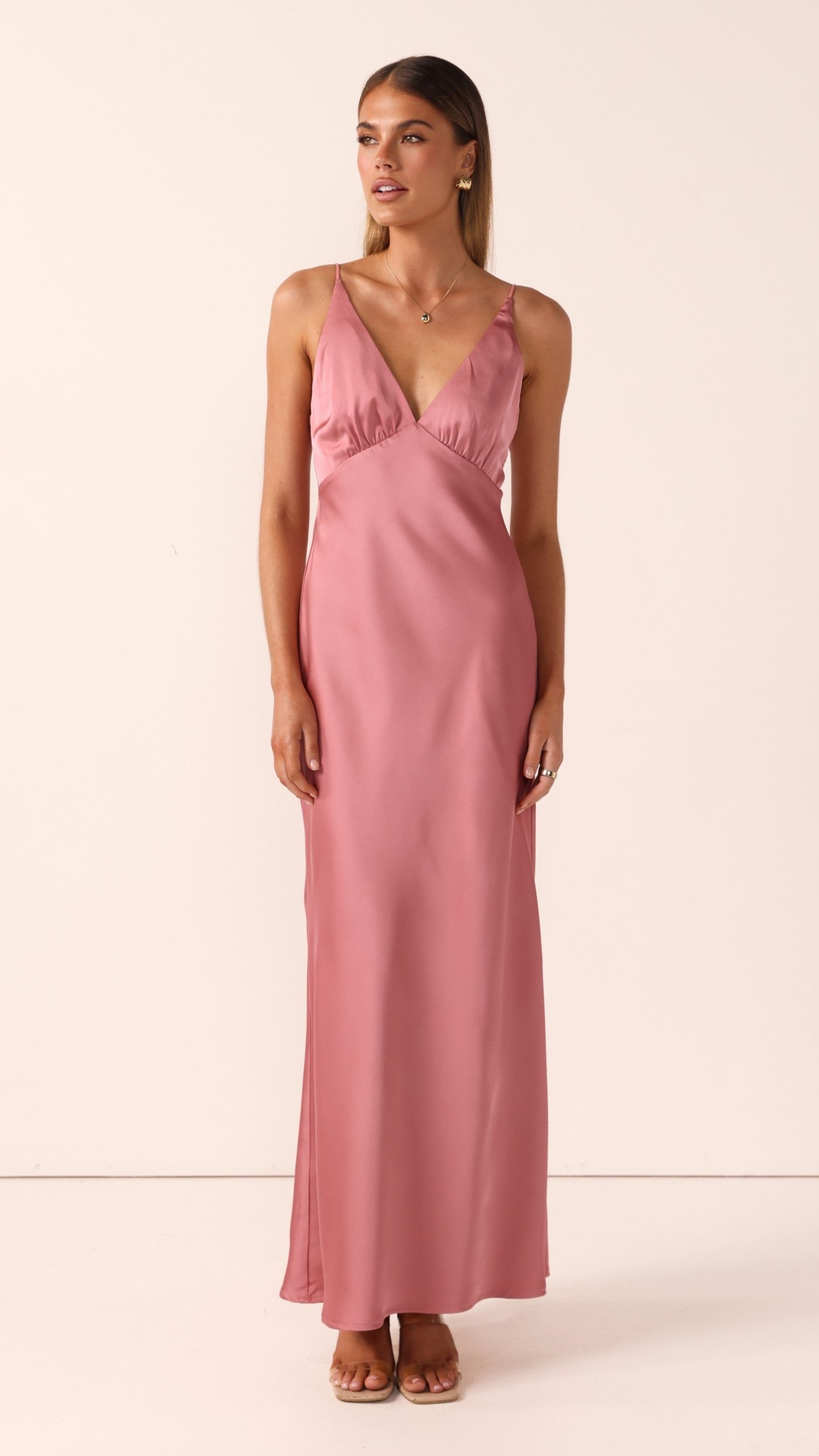 Ziah Maxi Dress - Baked Rose - Billy J