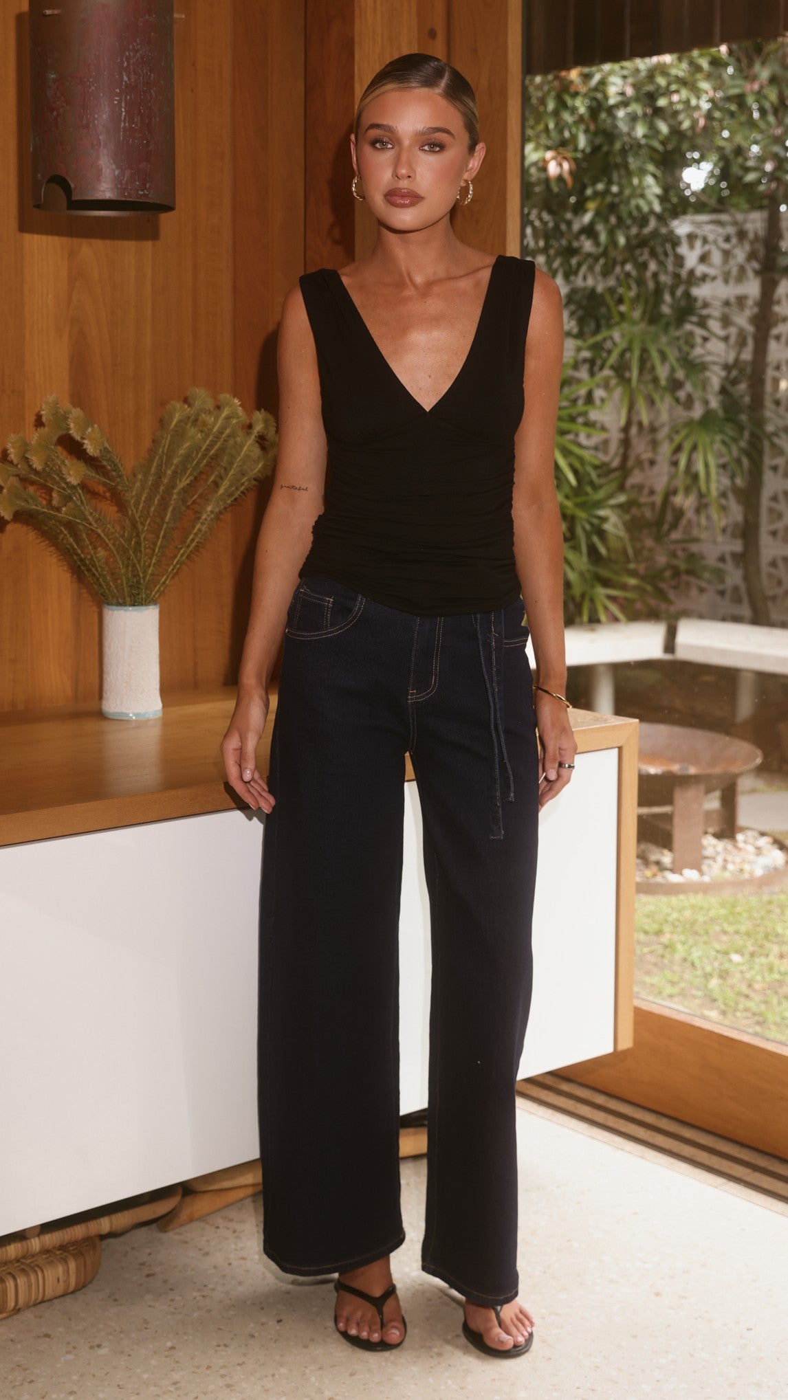 Nyra Wide Leg Jeans - Indigo