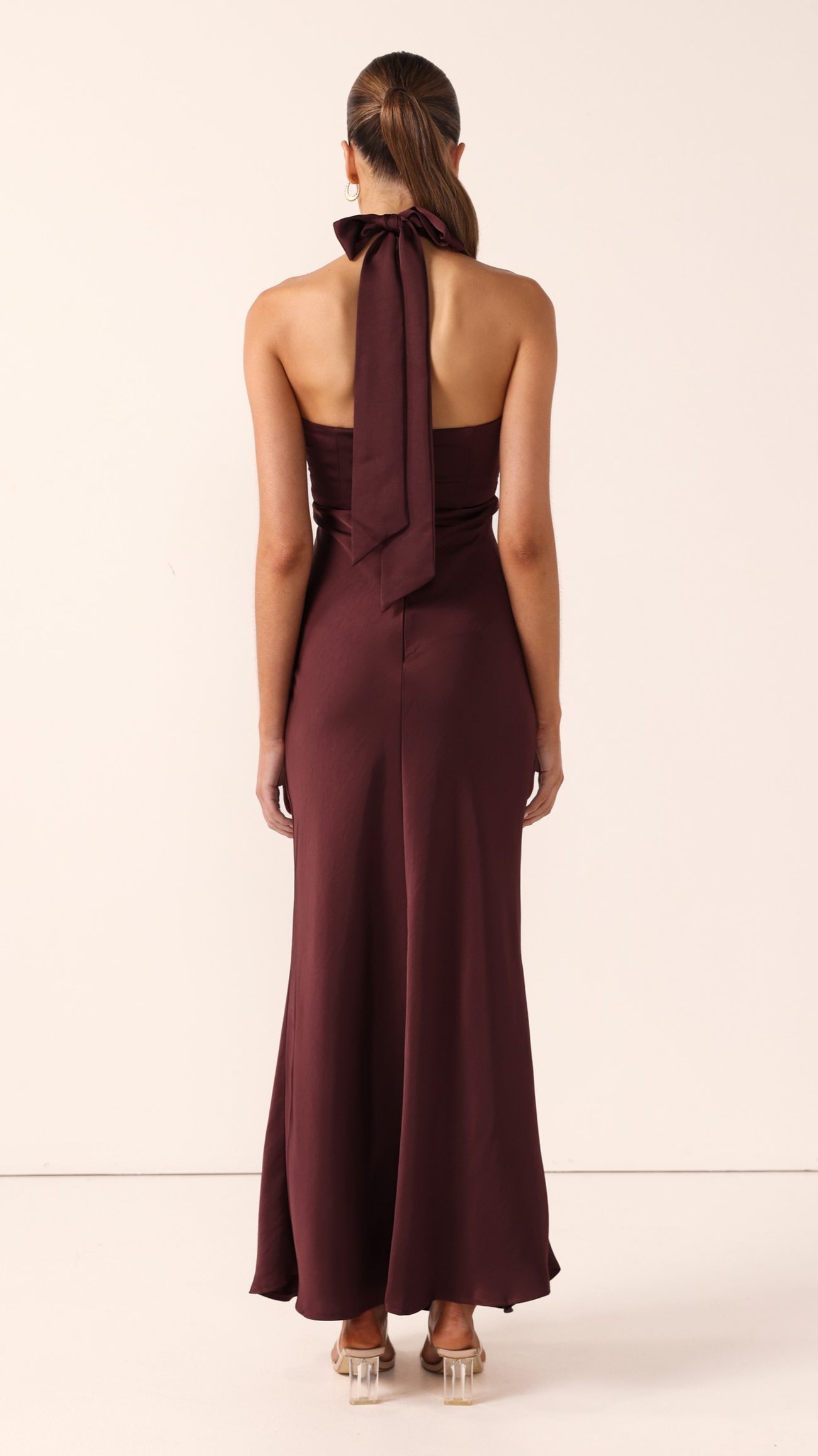 Grace Halter Maxi Dress - Chocolate - Billy J