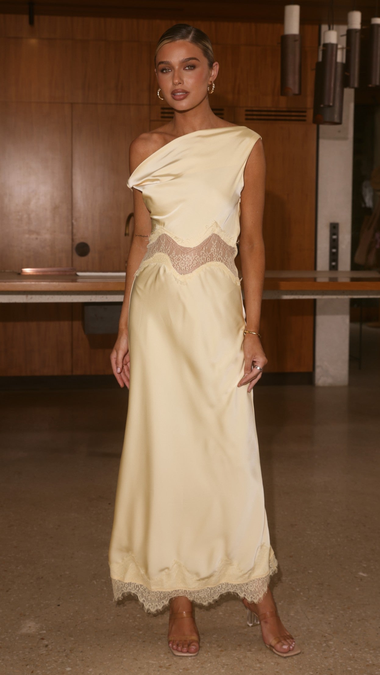 Bella Lace Maxi Dress - Yellow - Billy J