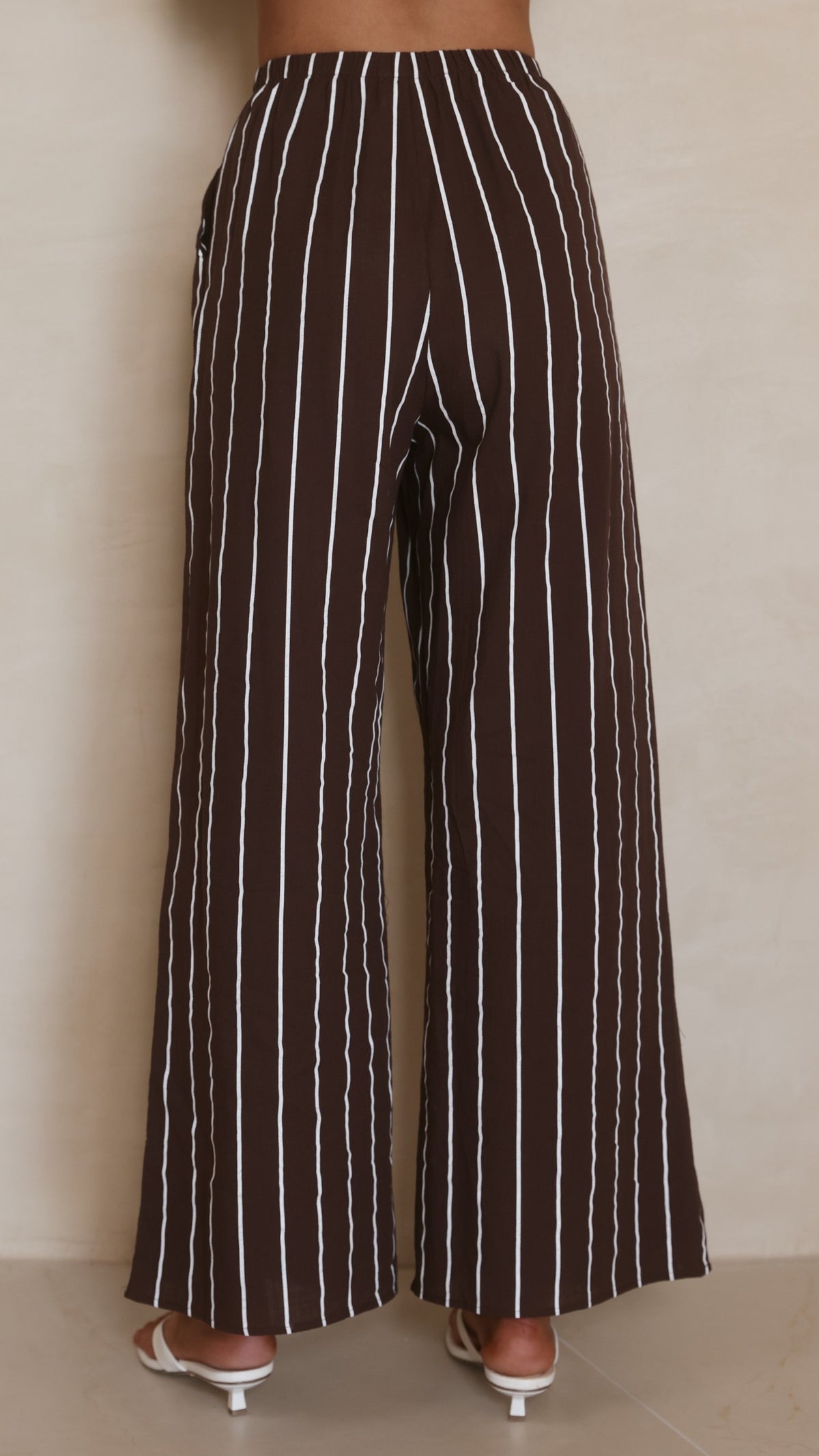 Rubi Top and Pants Set - Choc/White Stripe - Billy J