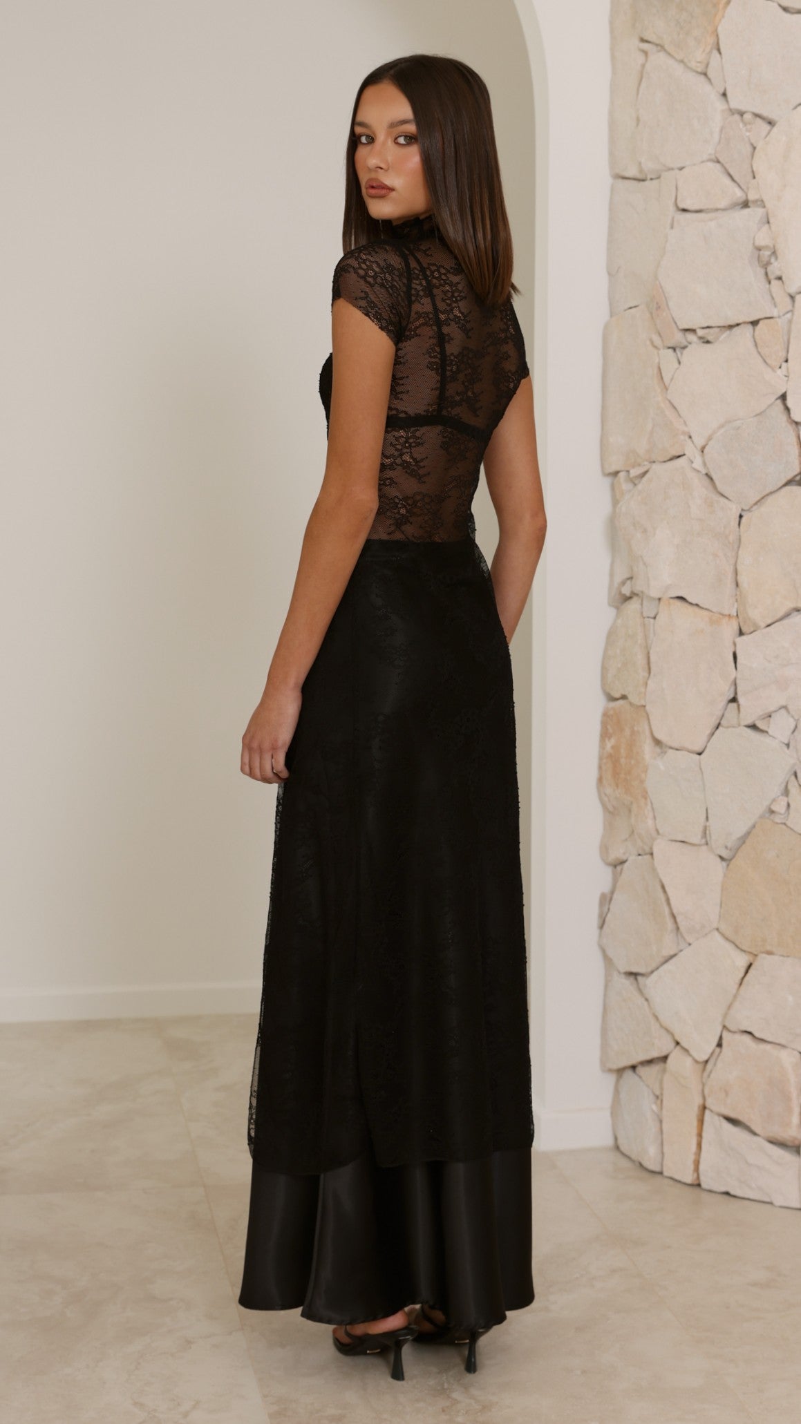 Ria Sheer Top - Black Lace - Billy J