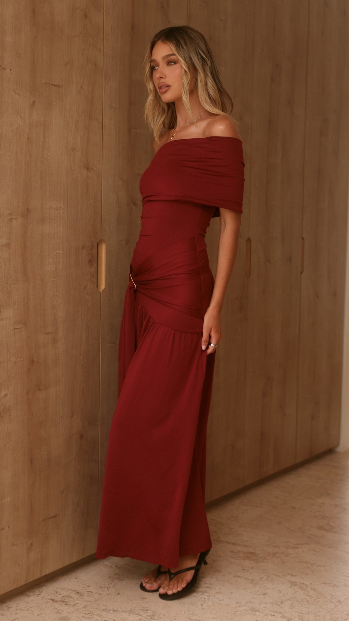 Desire Maxi Dress - Wine - Billy J