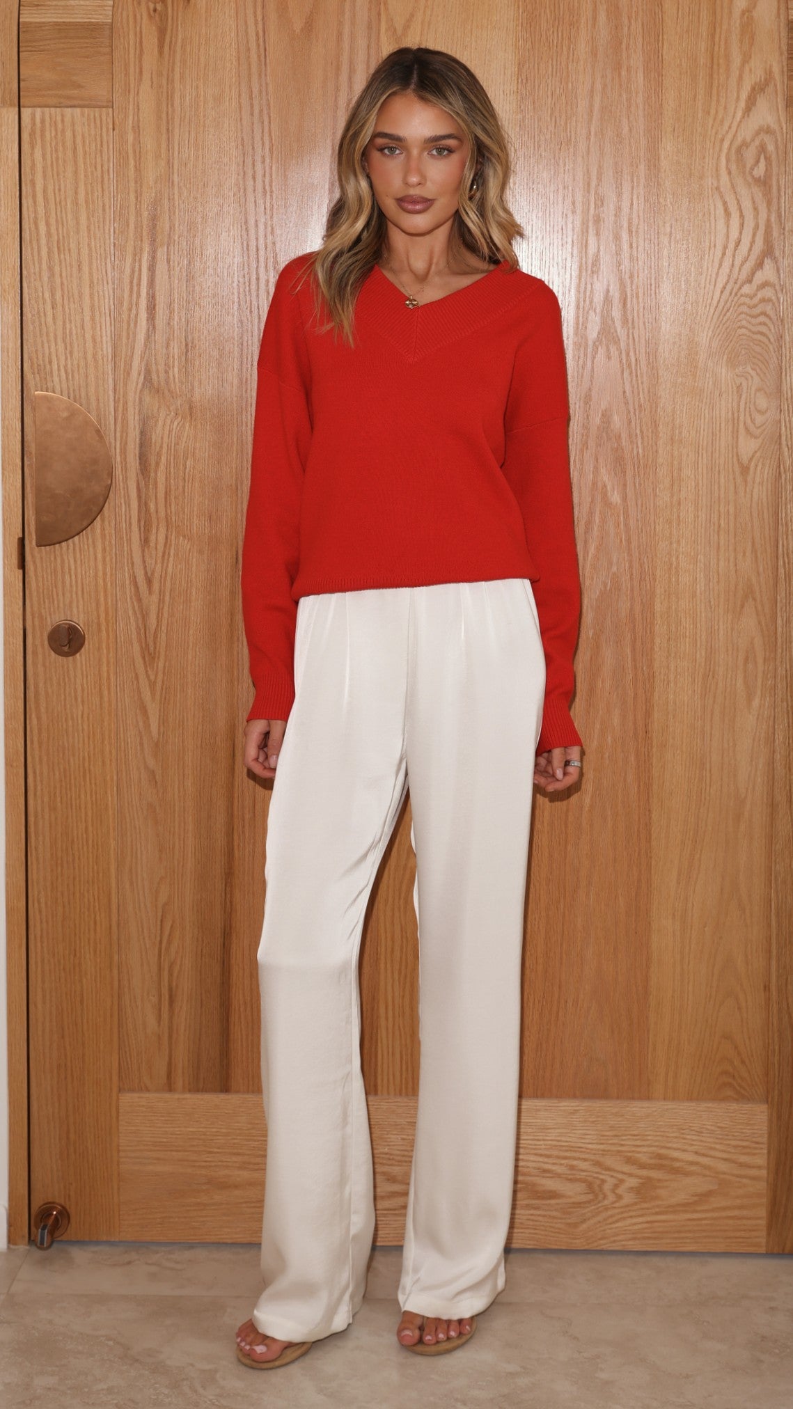 Sophie Knit Sweater - Red - Billy J