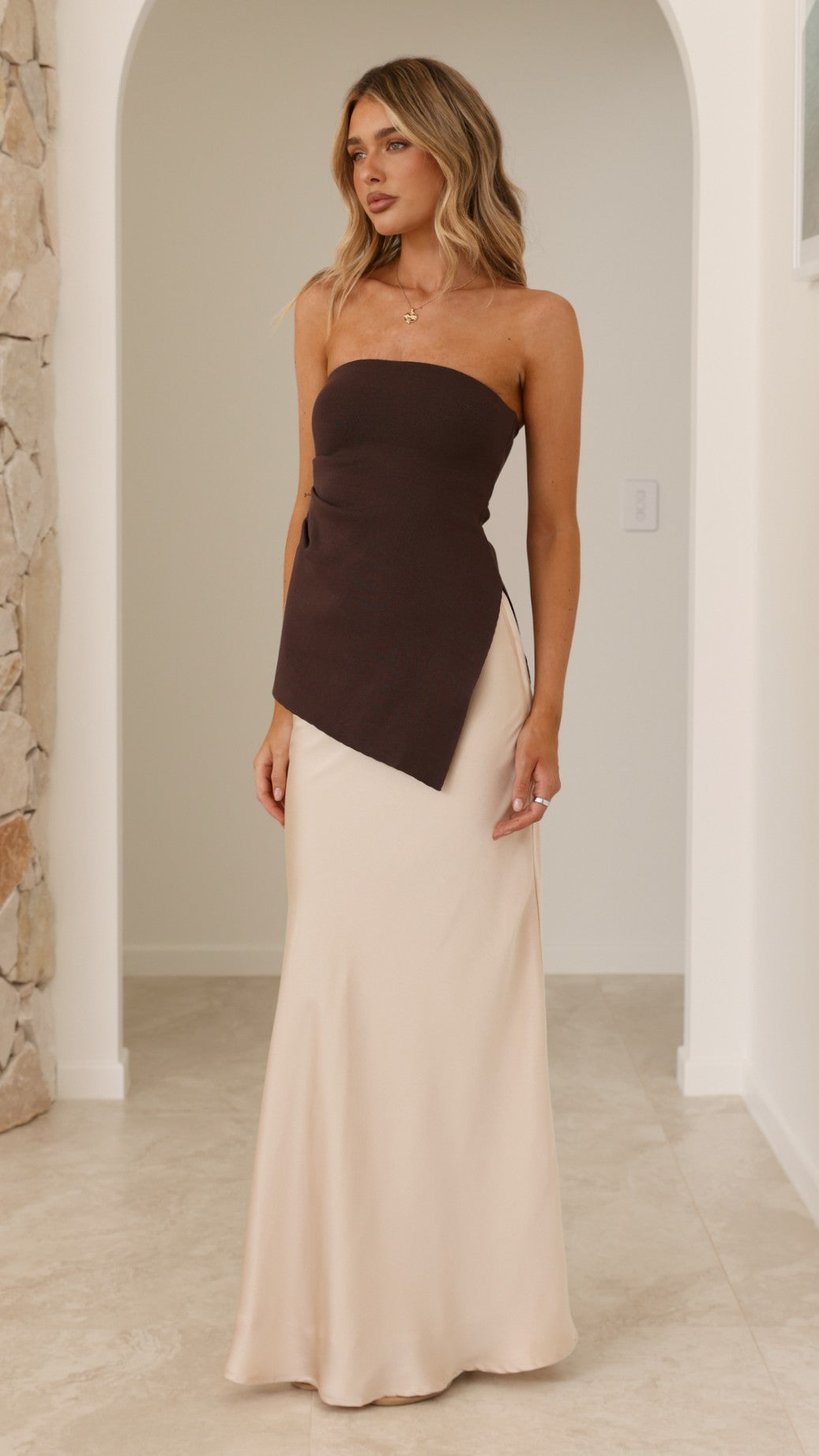 Jayliah Maxi Skirt - Champagne - Billy J