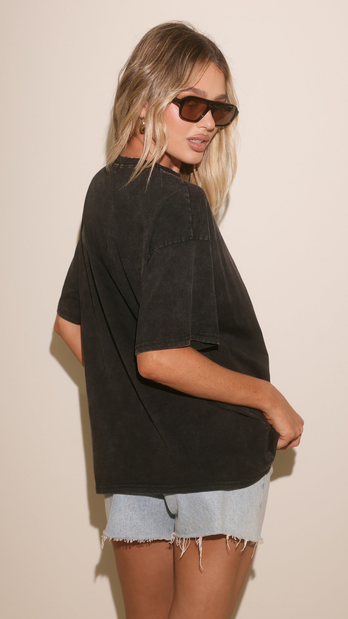 Cowboy Lover Oversized T-Shirt - Black