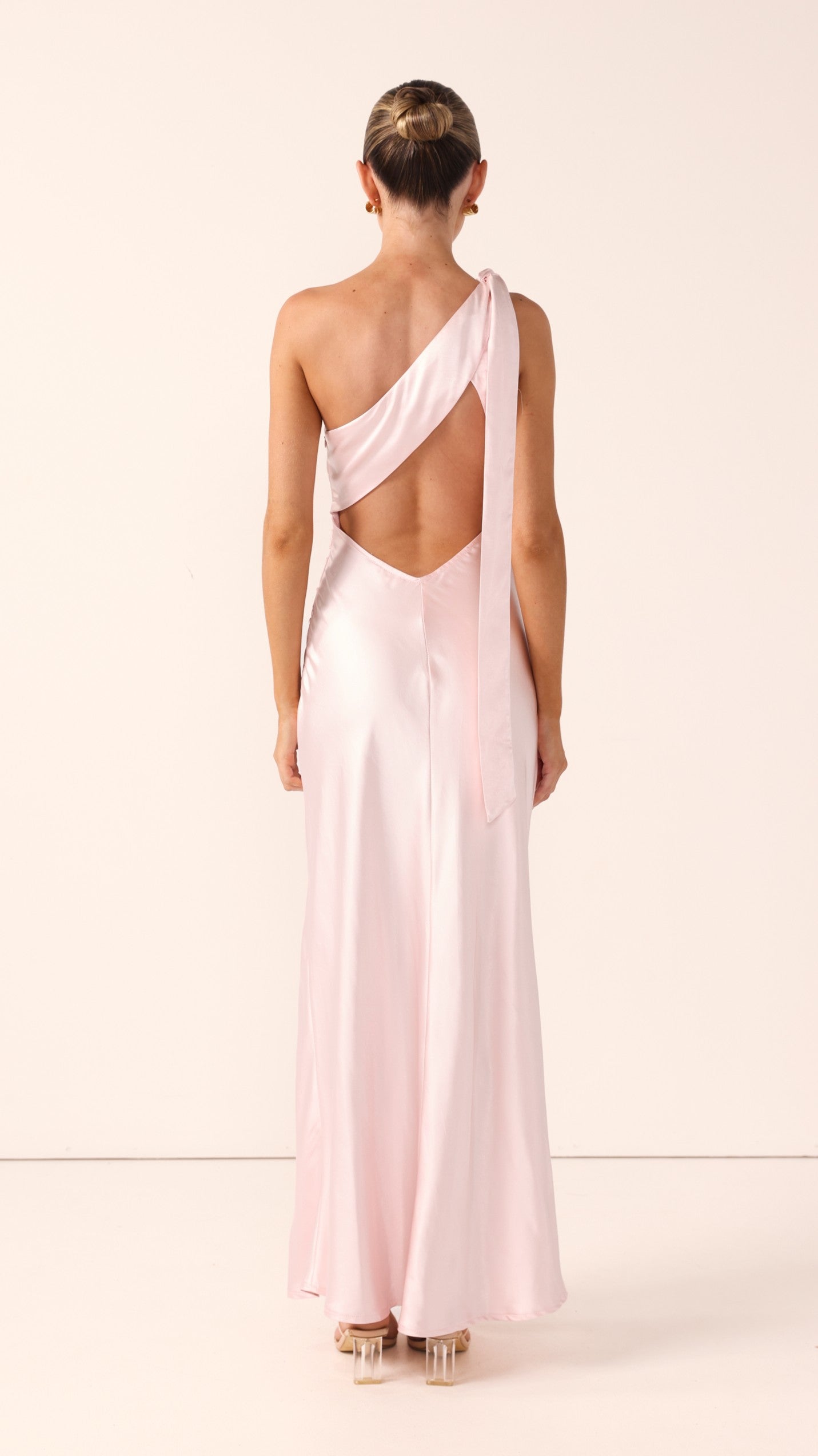 Halle One Shoulder Maxi Dress - Pink - Billy J
