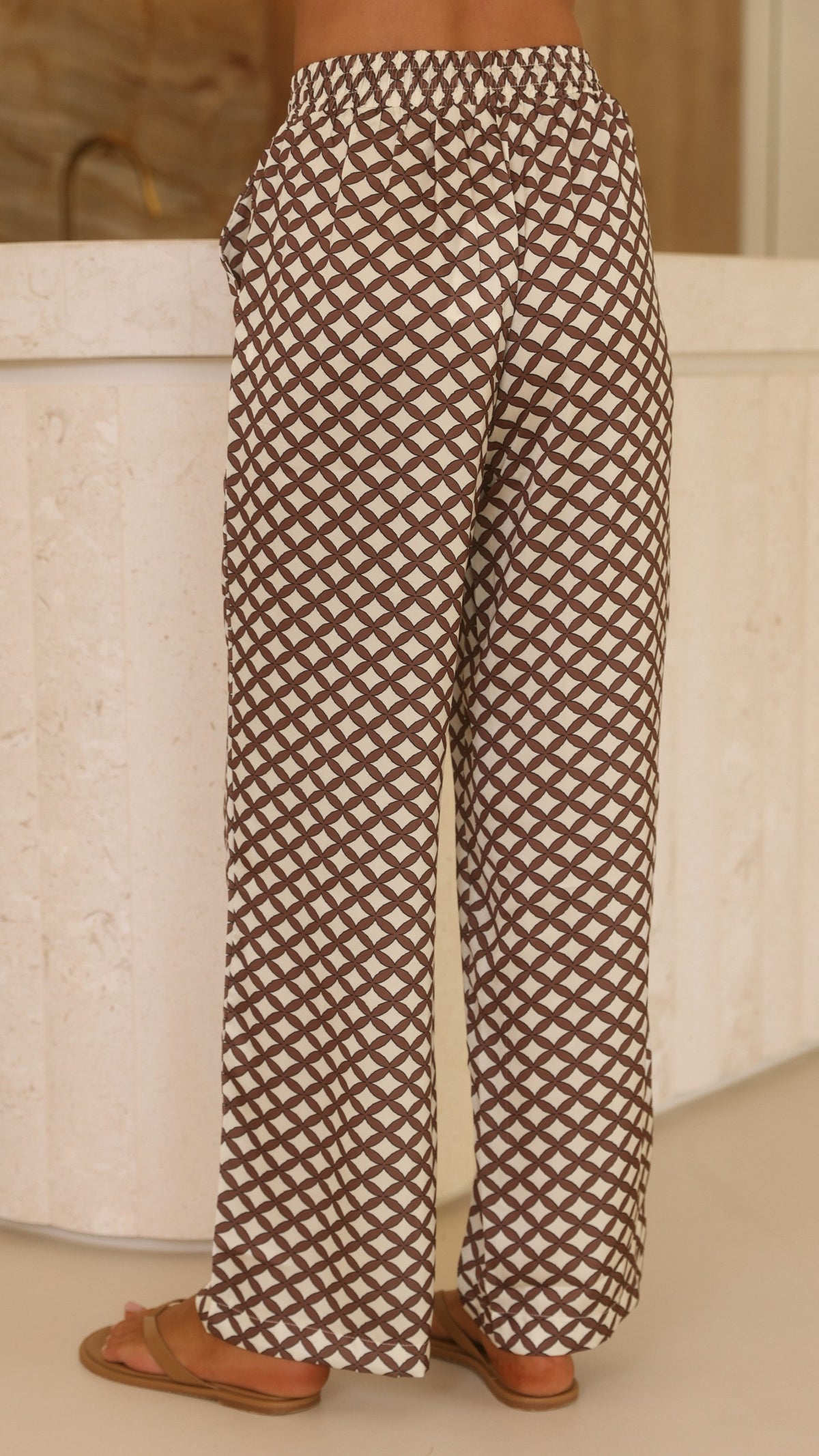 Valene Pants - Chocolate/White Check