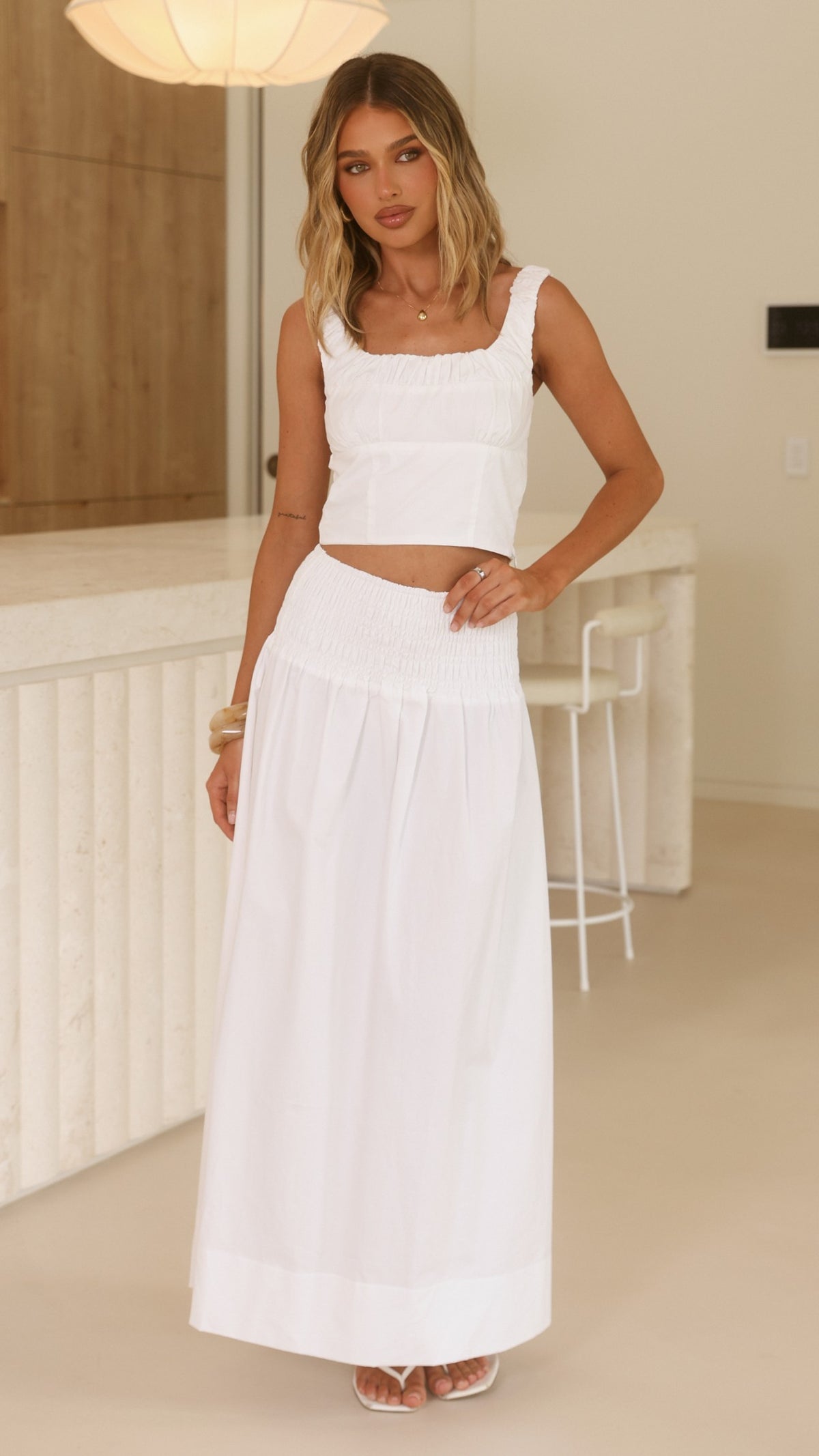 Lakeisha Maxi Skirt - White