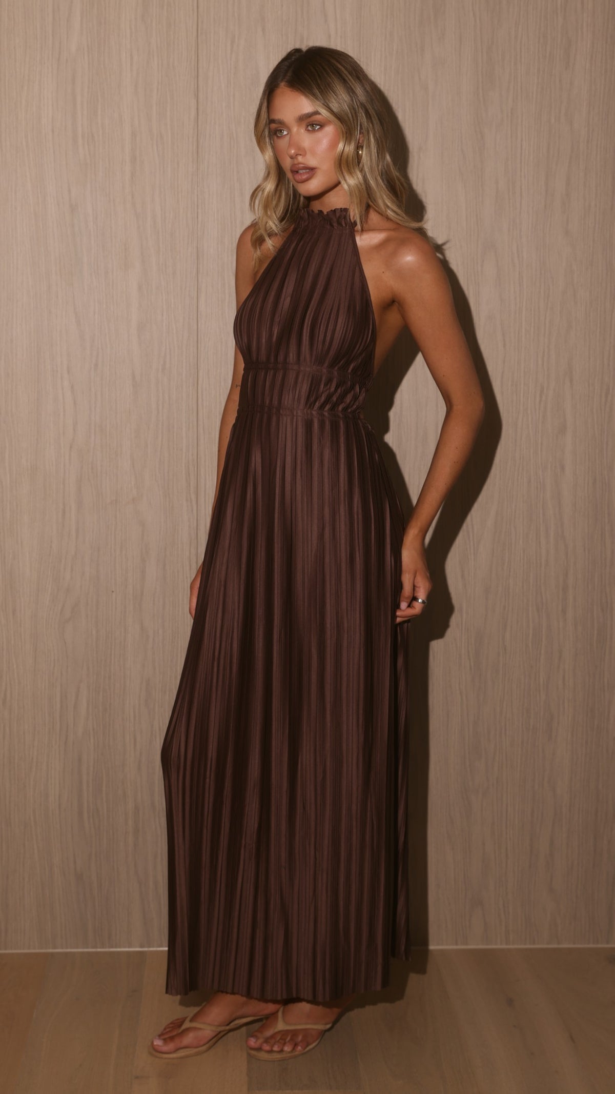 Frances Maxi Dress - Chocolate - Billy J