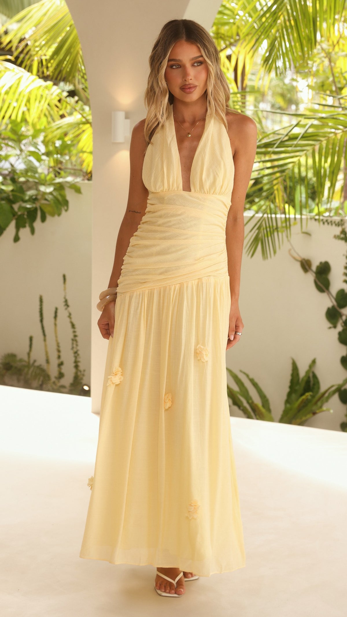 Tiana Maxi Dress - Yellow - Billy J