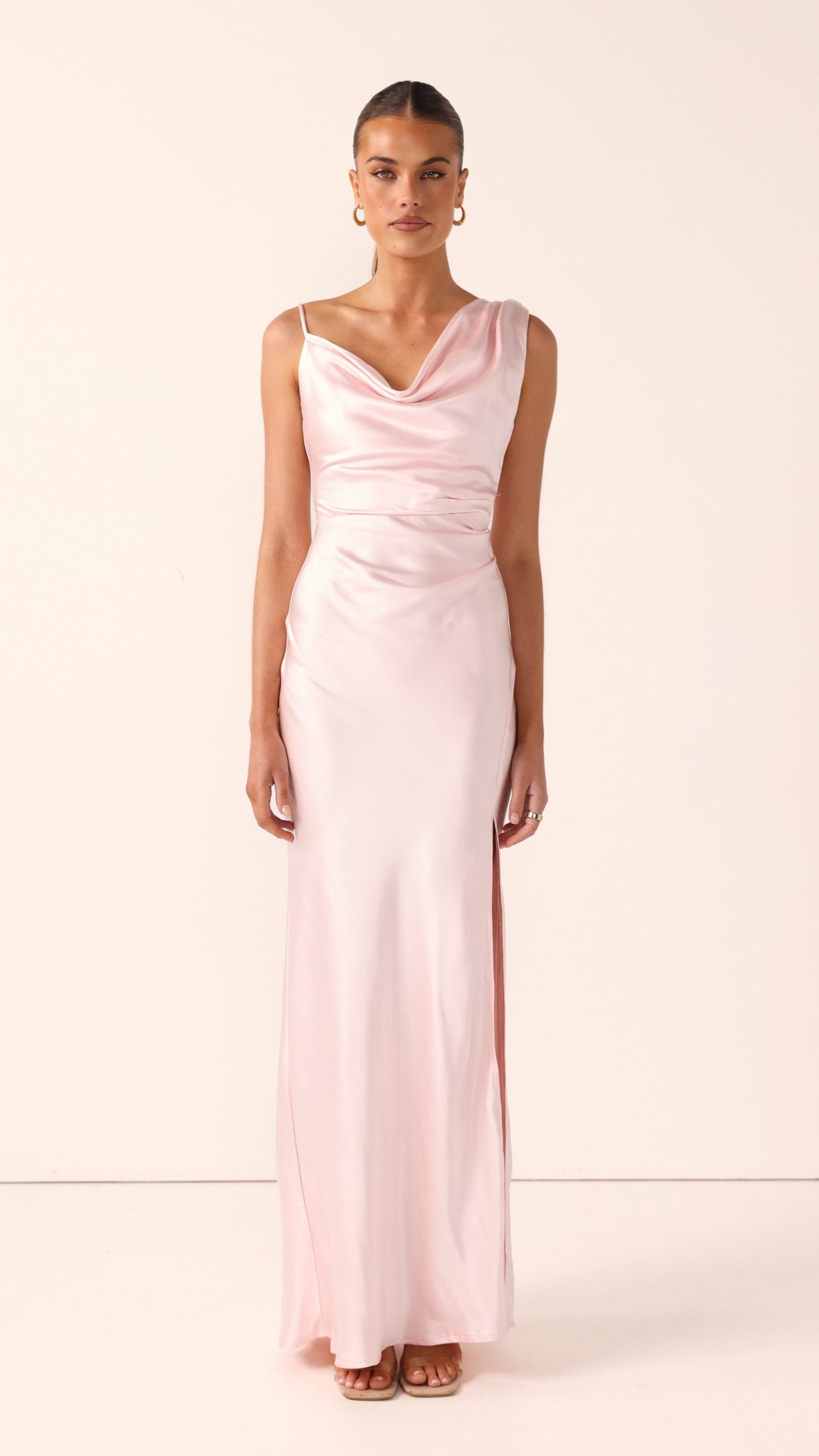 Iris Asymmetrical Maxi Dress - Pink - Billy J