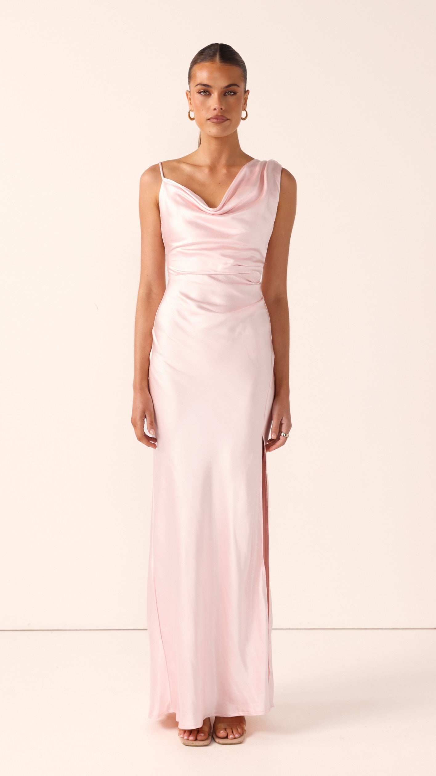 Iris Asymmetrical Maxi Dress - Pink - Billy J