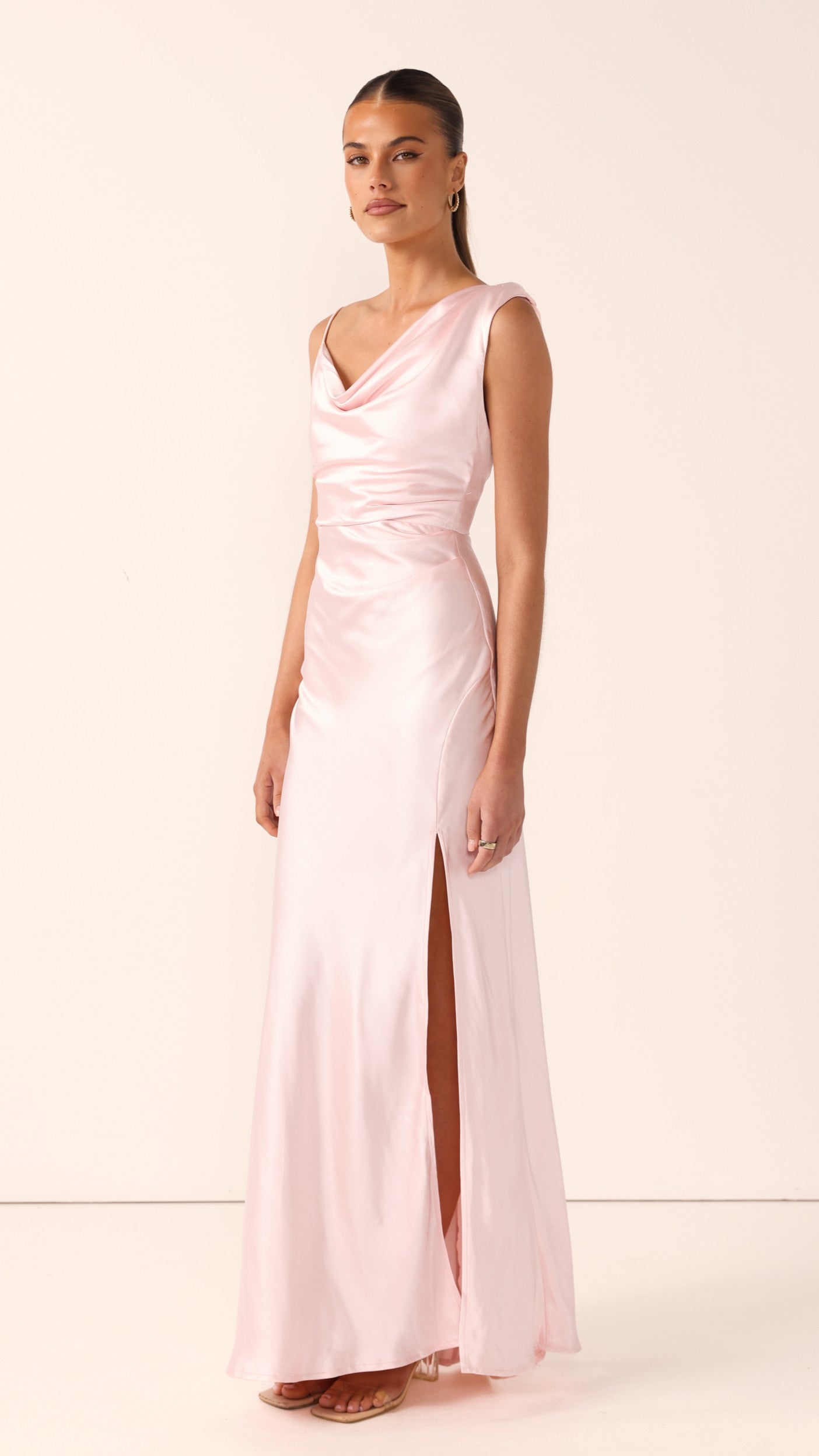 Iris Asymmetrical Maxi Dress - Pink - Billy J