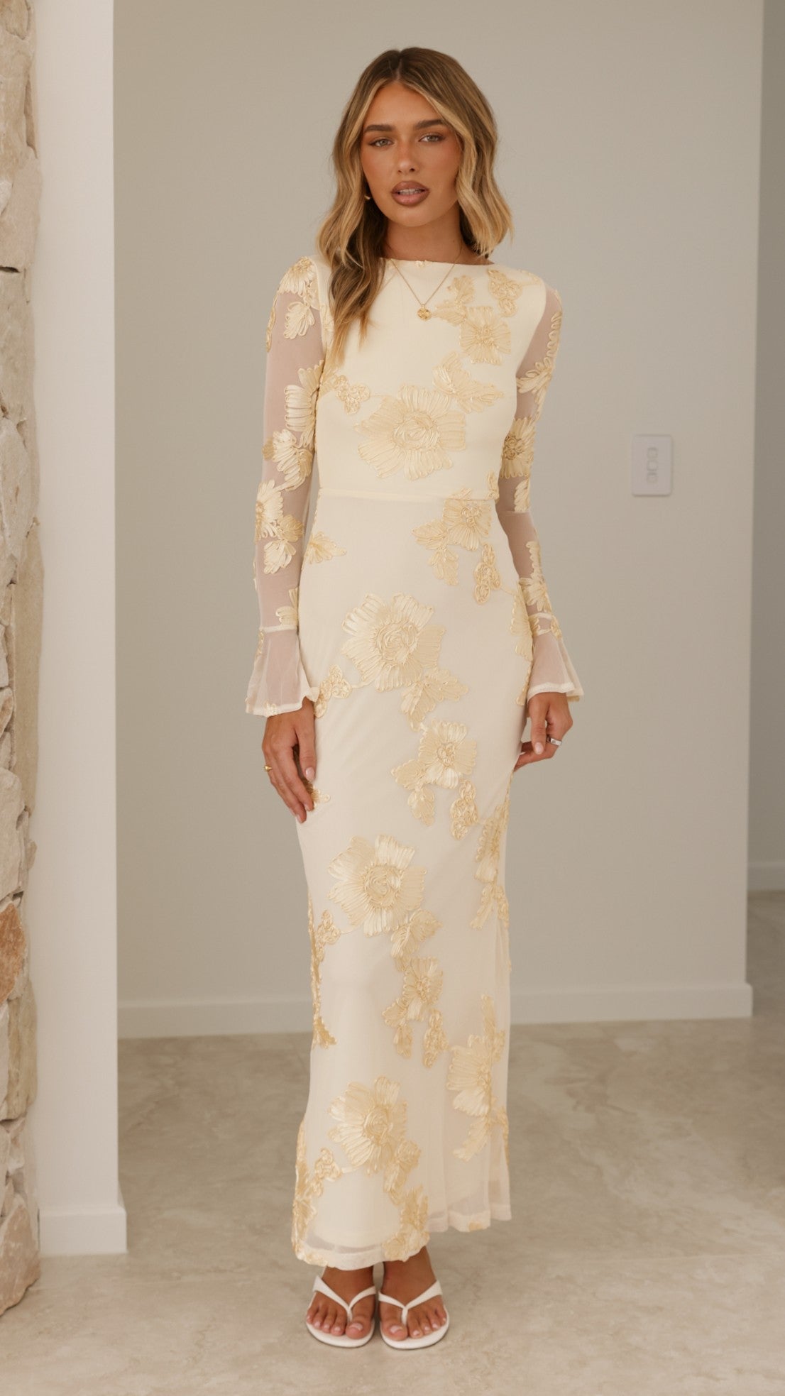 Lottie Maxi Dress - Yellow - Billy J