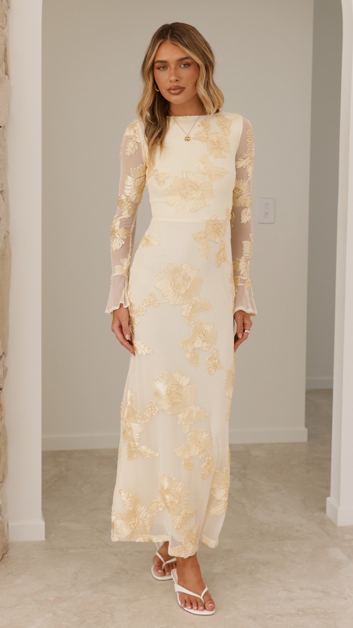 Lottie Maxi Dress - Yellow - Billy J