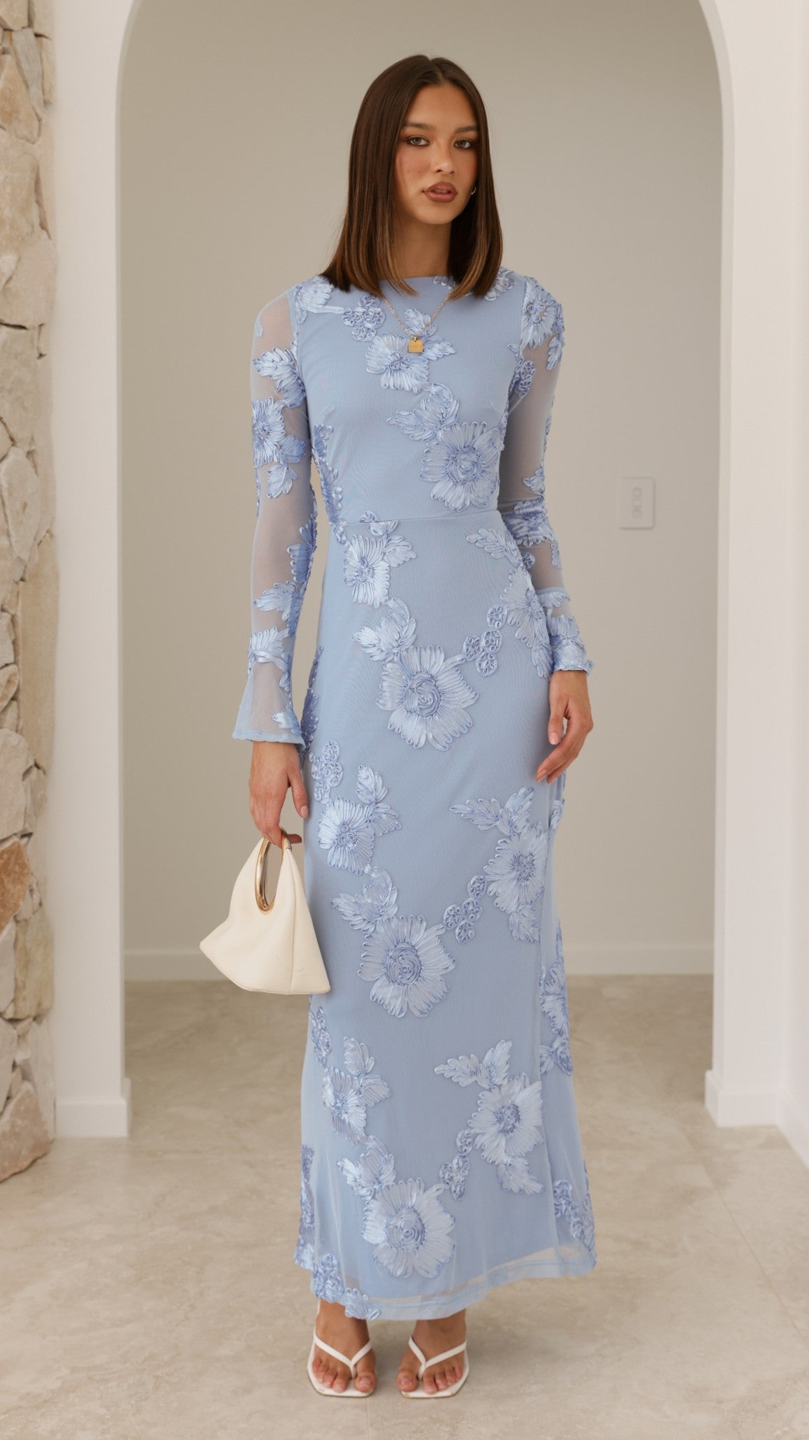 Lottie Maxi Dress - Blue - Billy J