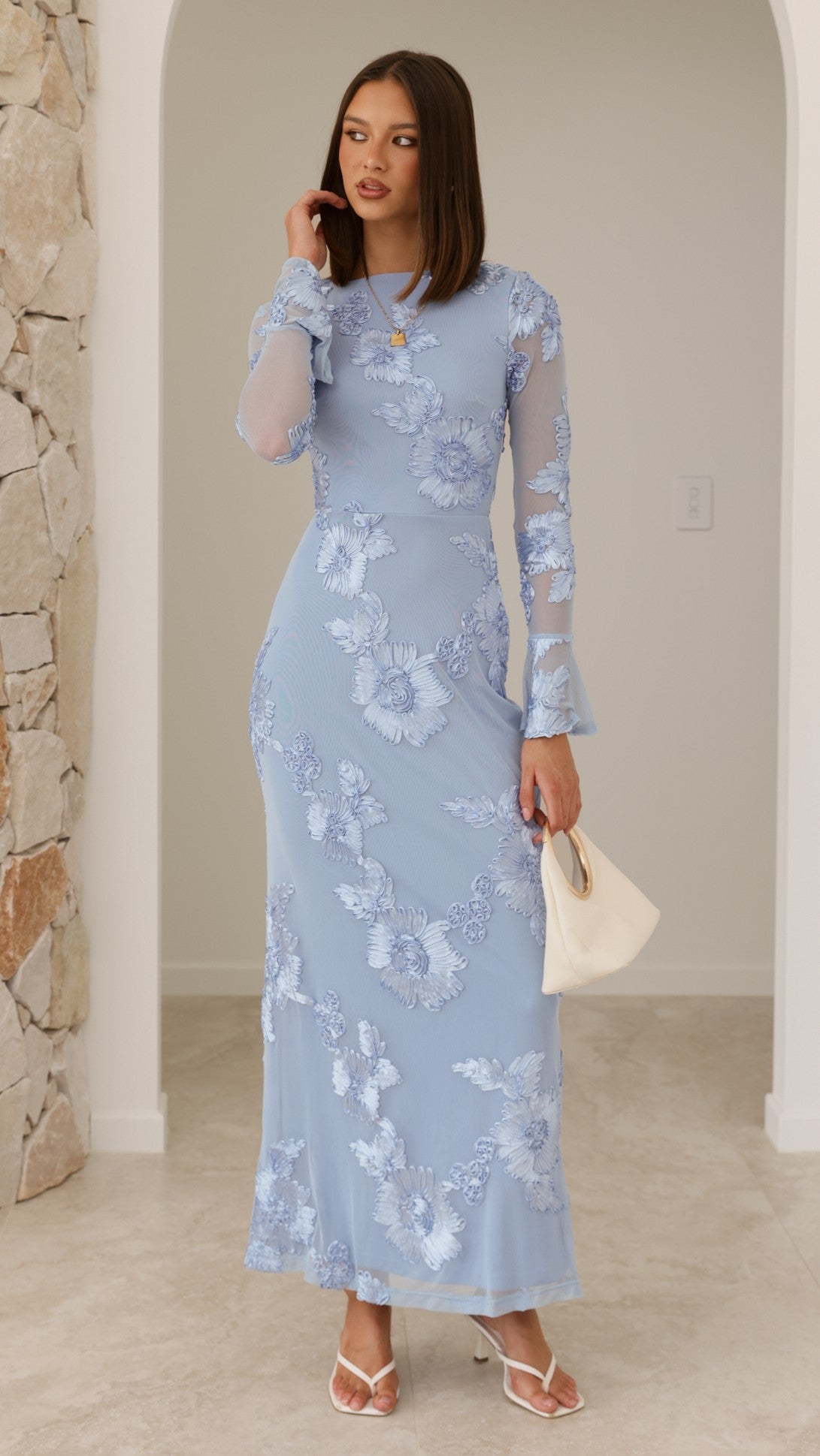 Lottie Maxi Dress - Blue - Billy J