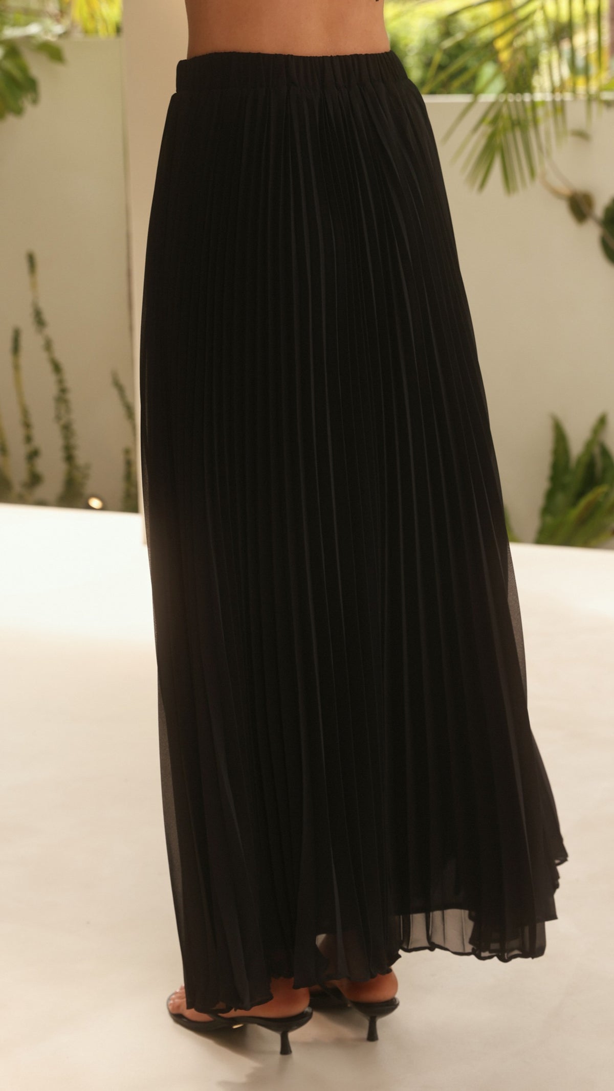 Cambree Peplum Top and Maxi Skirt Set - Black - Billy J