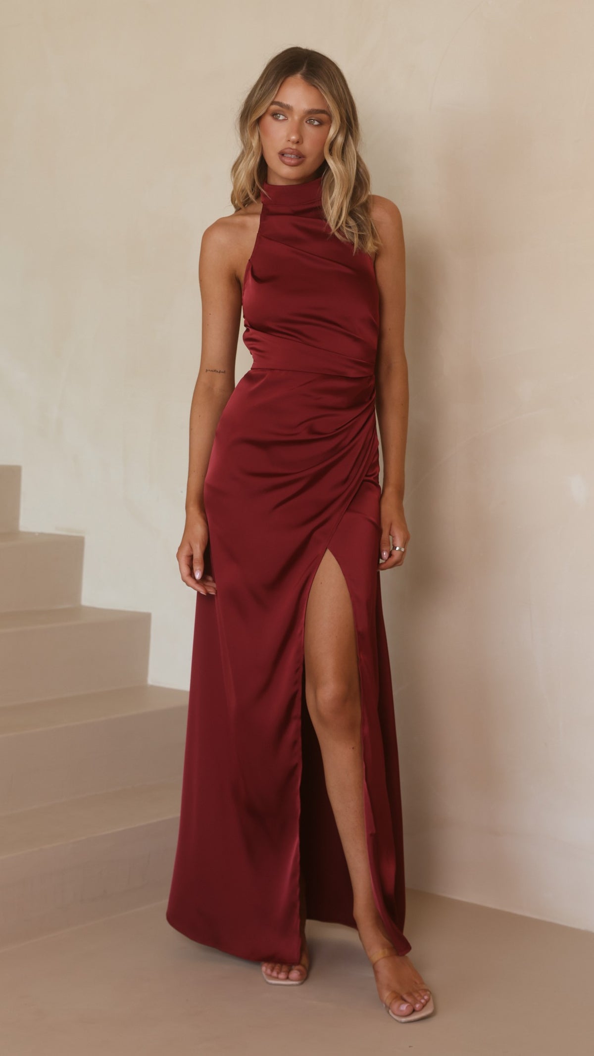 Cara Maxi Dress - Wine - Billy J