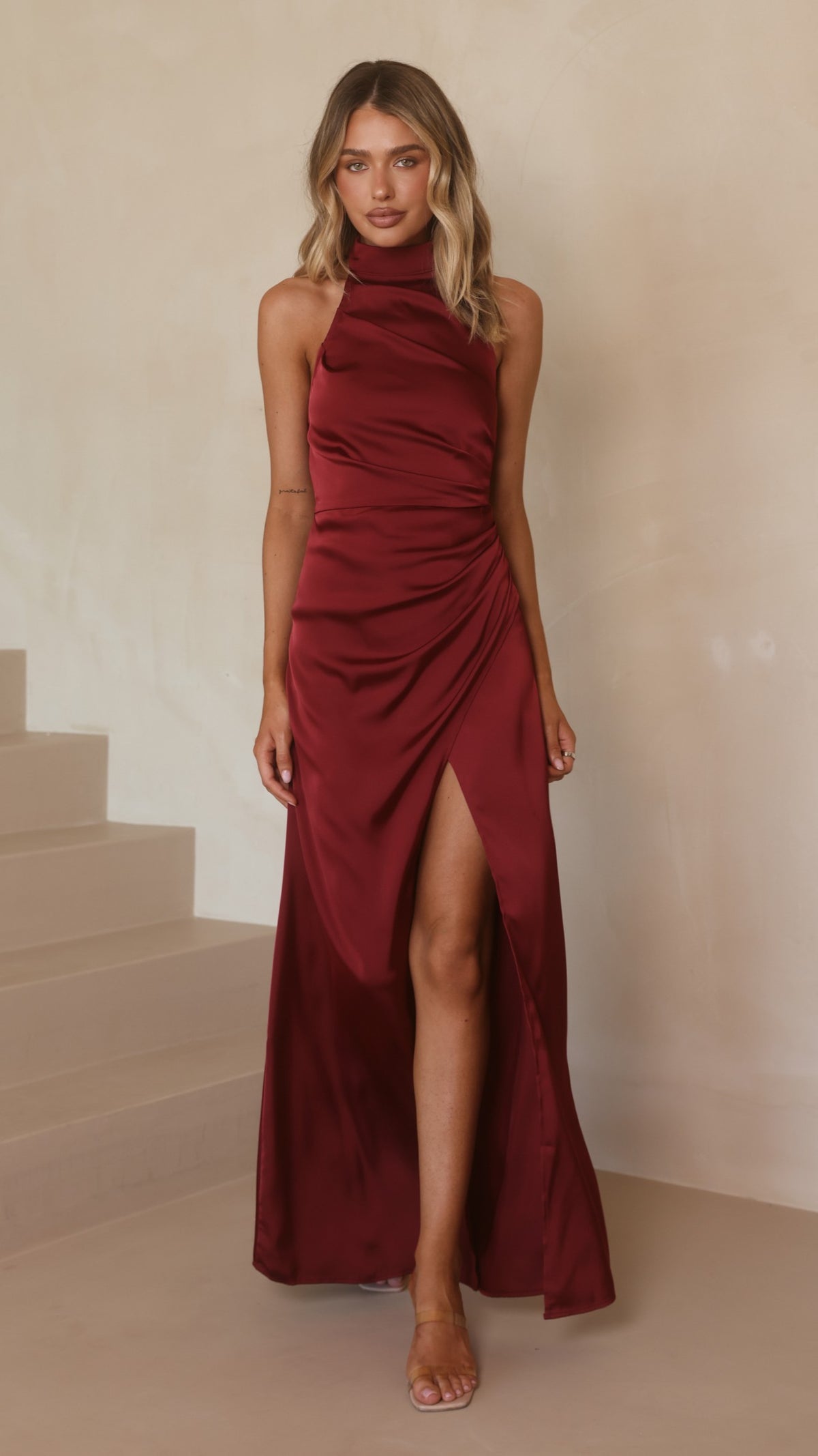 Cara Maxi Dress - Wine - Billy J