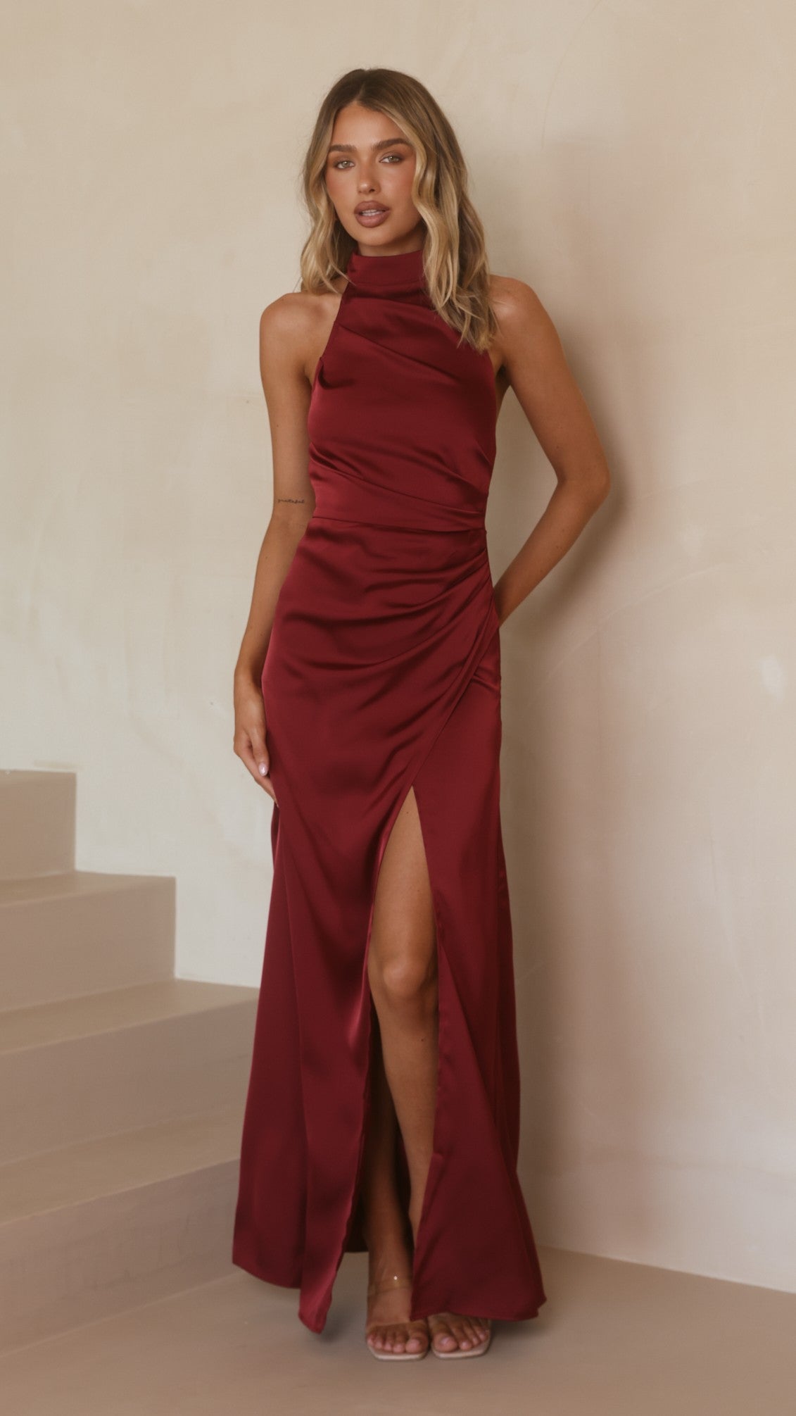 Cara Maxi Dress - Wine - Billy J